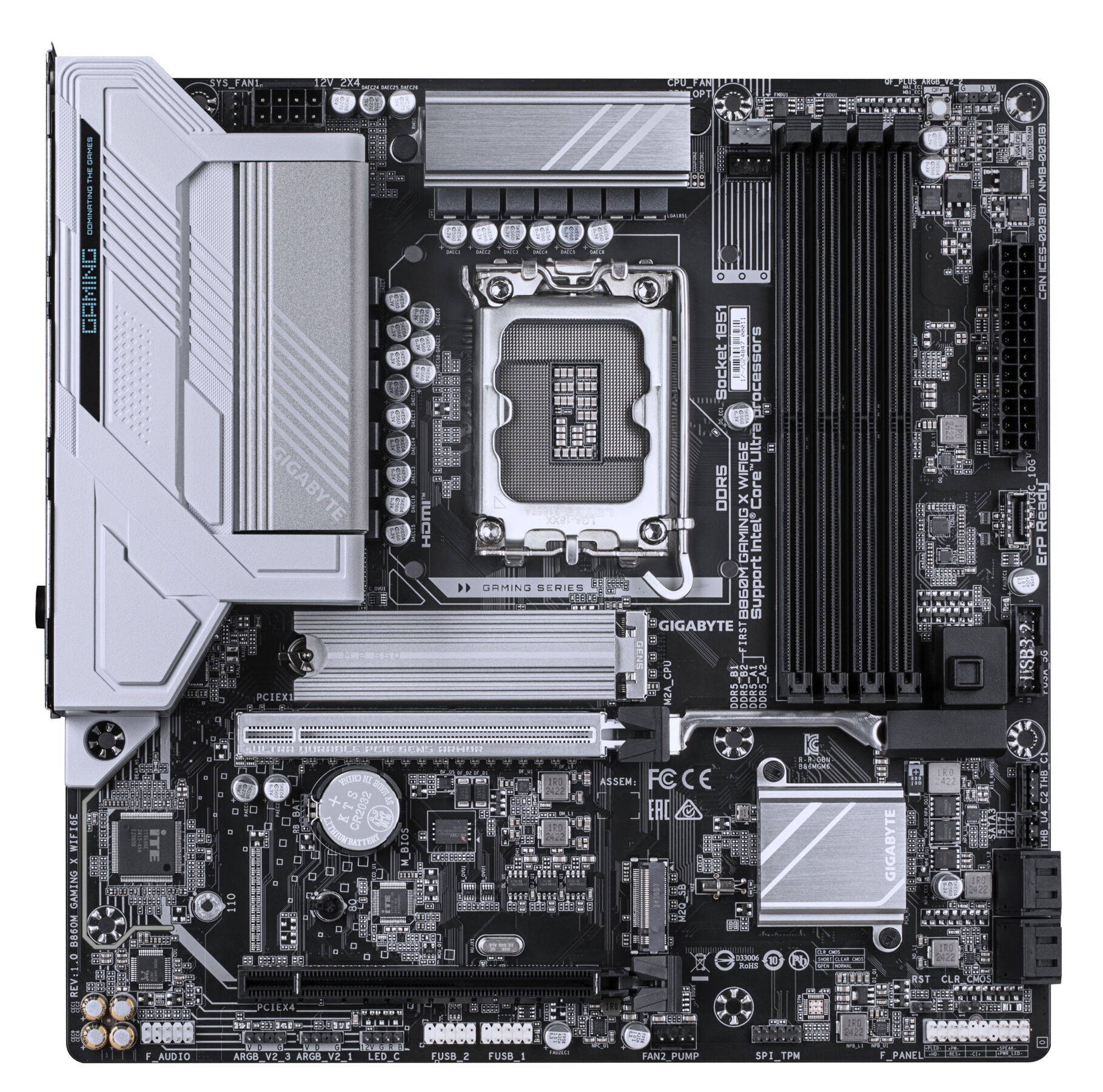 Gigabyte Mainboard »B860M GAMING X WIFI6E Mainboard - Intel Core Ultra CPUs, 8+1+2+2 Phase«