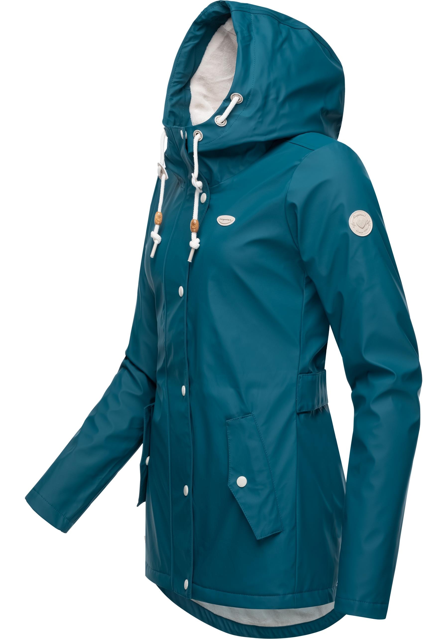 Ragwear Regenjacke stylische für Kapuze großer Übergangsjacke mit mit kaufen BAUR »YM-Marge«, | Kapuze