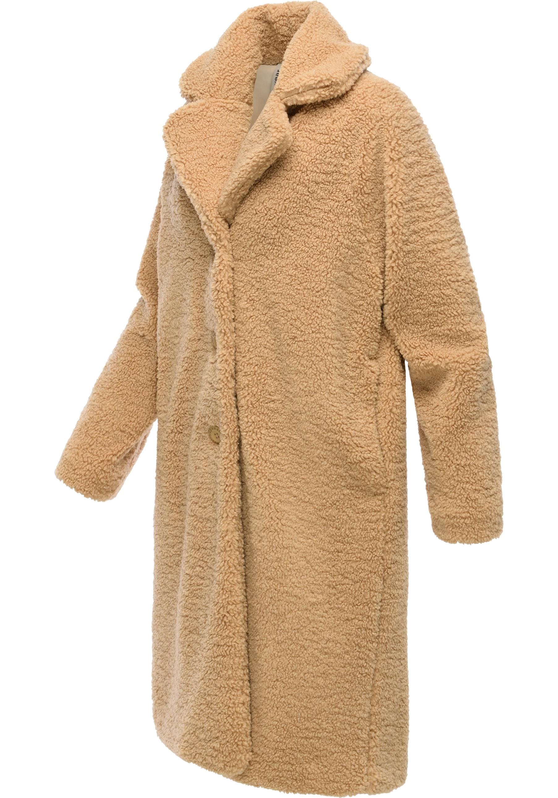 Ragwear Fellimitatmantel »Tedyco YOUMODO« flauschige Übergangsjacke aus kuscheligem Teddyfleece