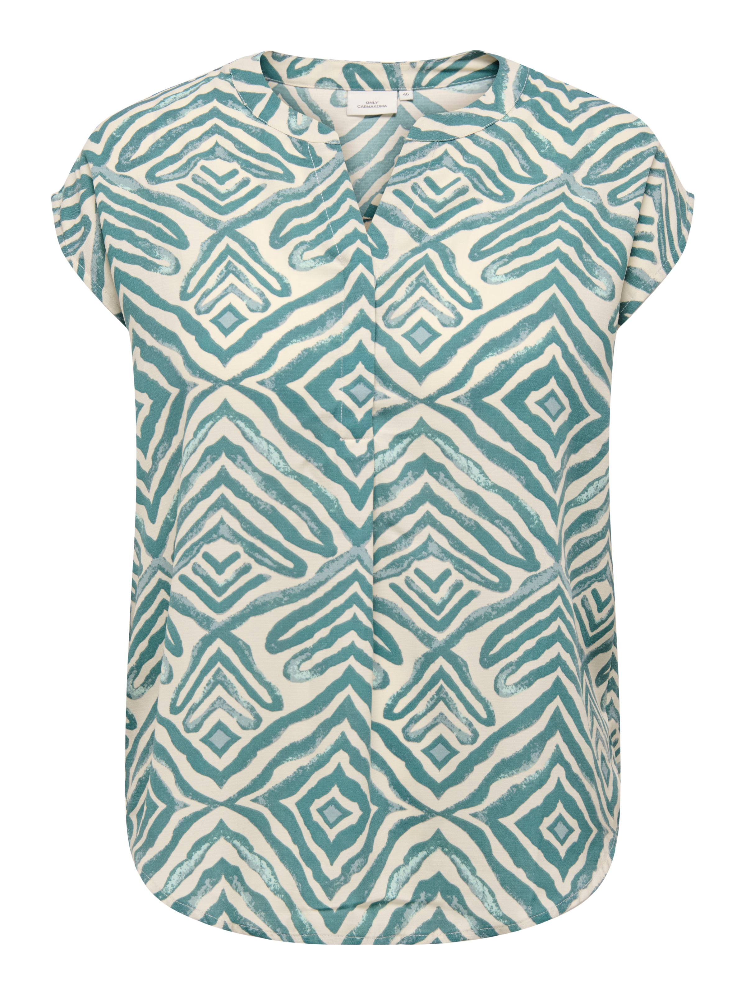 ONLY CARMAKOMA Kurzarmbluse "CARSHILLA SL SHIRT AOP VIS BS" günstig online kaufen
