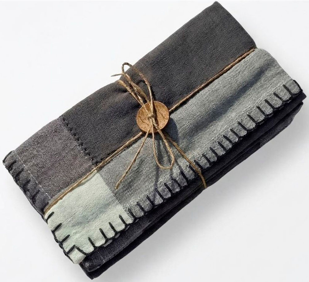 Home affaire Serviettenhalter "Serviette in grautöne 6erSet"