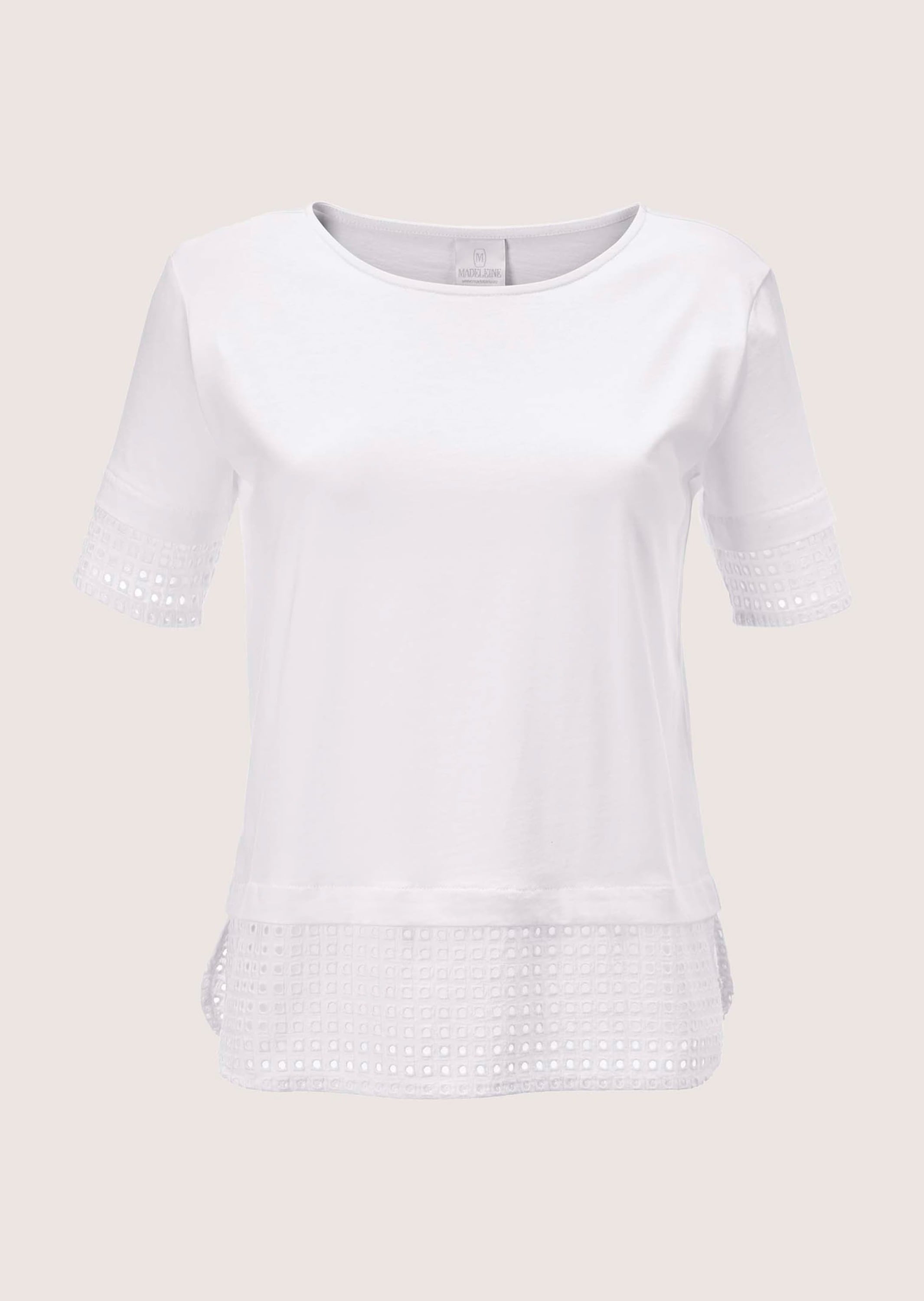 MADELEINE Kurzarmshirt "Shirt Shirt mit Madeira-Spitze" günstig online kaufen