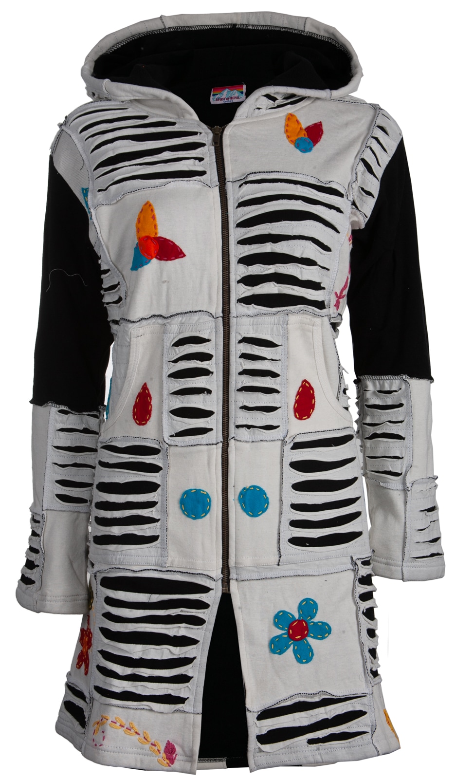 DEPROC Active Strickmantel "Patchwork Mantel Multicolor FLOWER POWER LIGHT günstig online kaufen