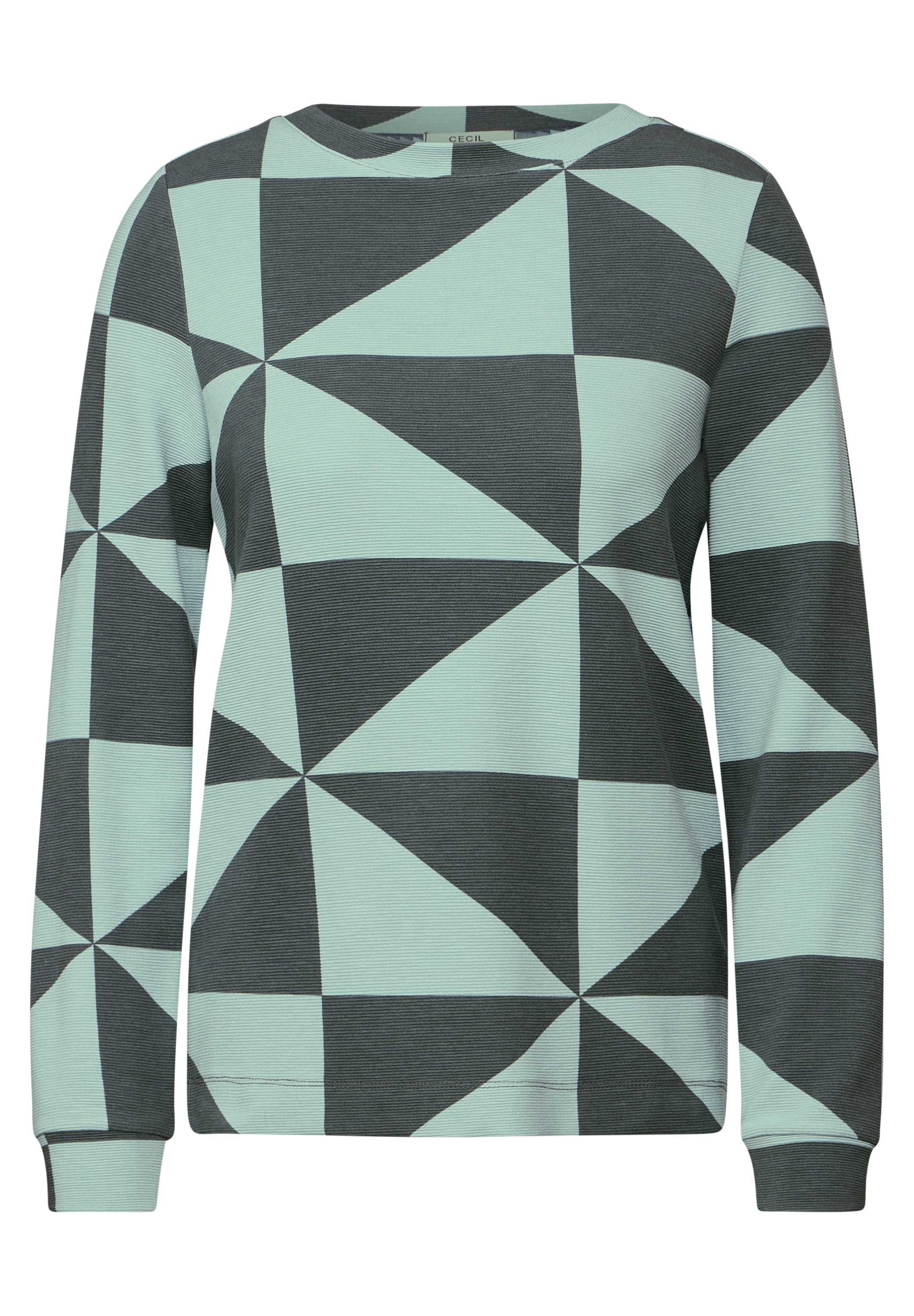 Cecil Langarmshirt, mit Materialmix
