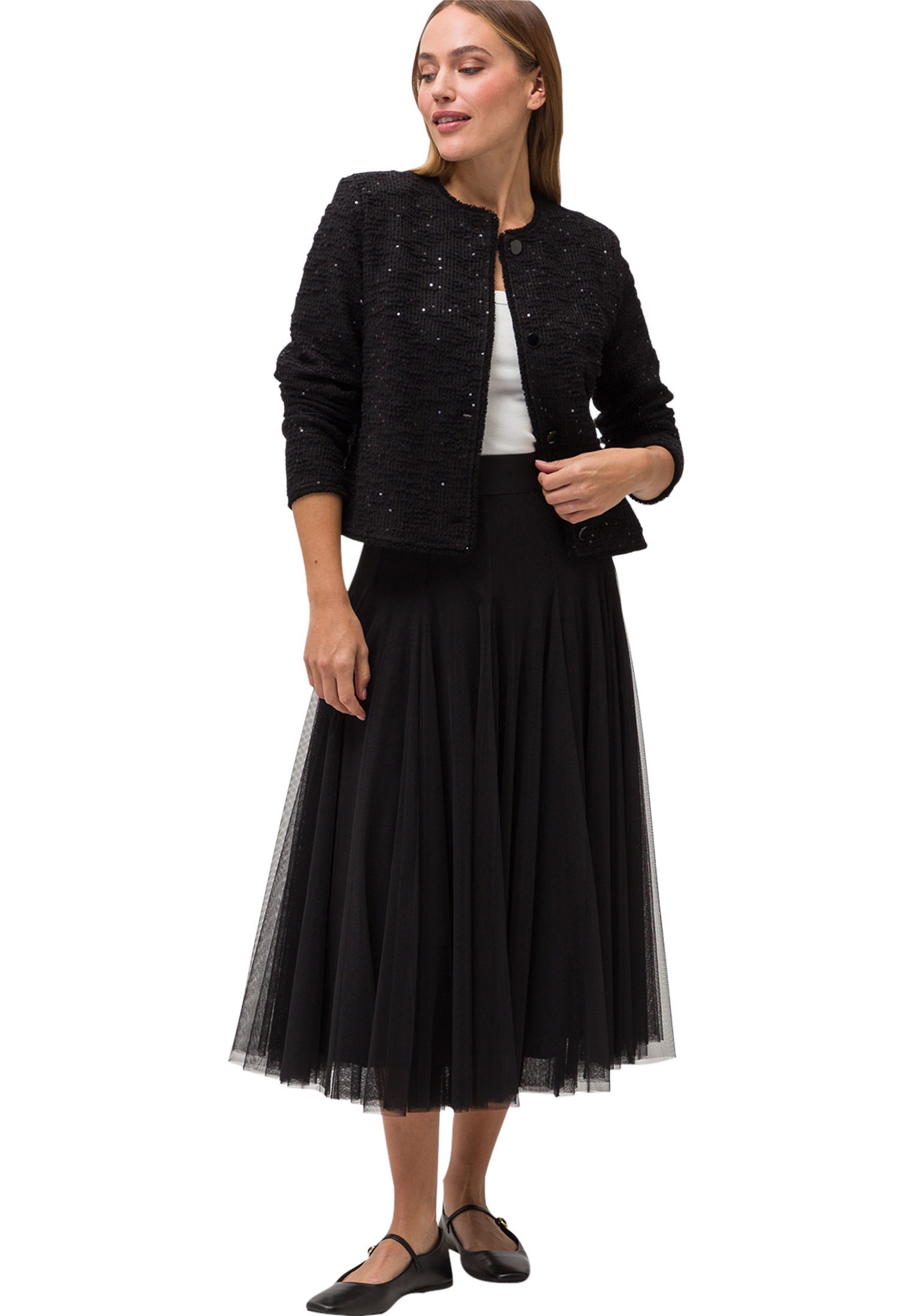 Zero Jackenblazer »zero Blazerjacke mit Pailletten«, strukturiert