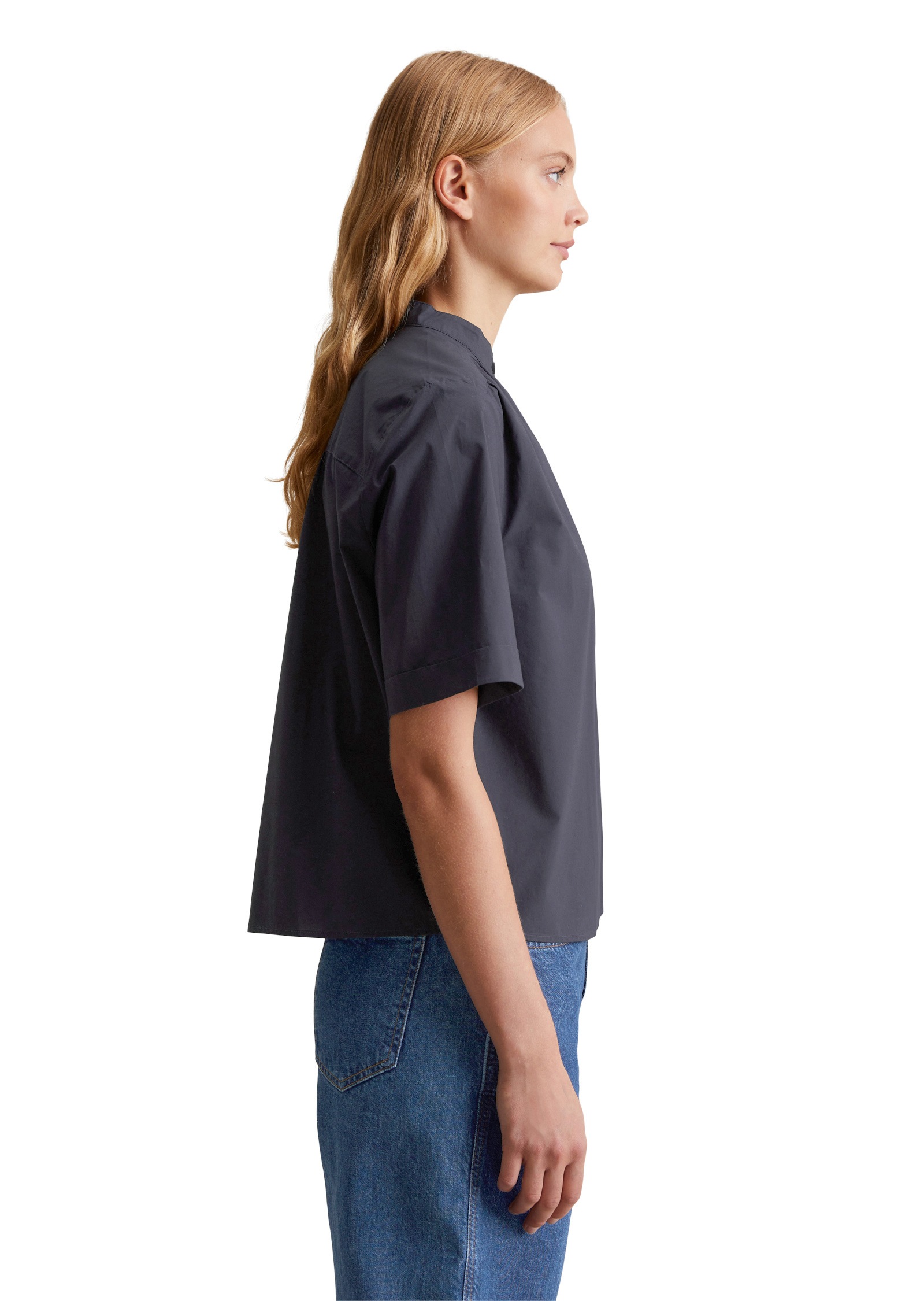 Marc OPolo DENIM Kurzarmbluse "aus Papertouch Popeline" günstig online kaufen