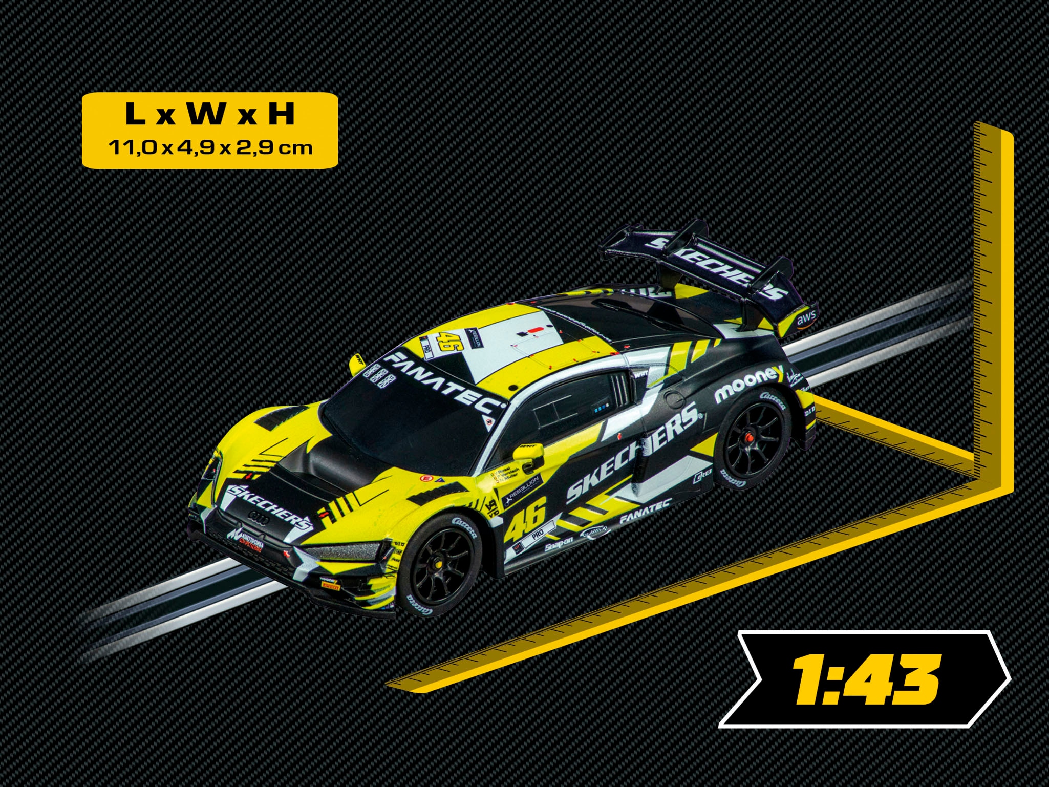 Carrera® Rennbahn-Auto »Audi R8 LMS GT3 evo II "Valentino Rossi, No.46"«