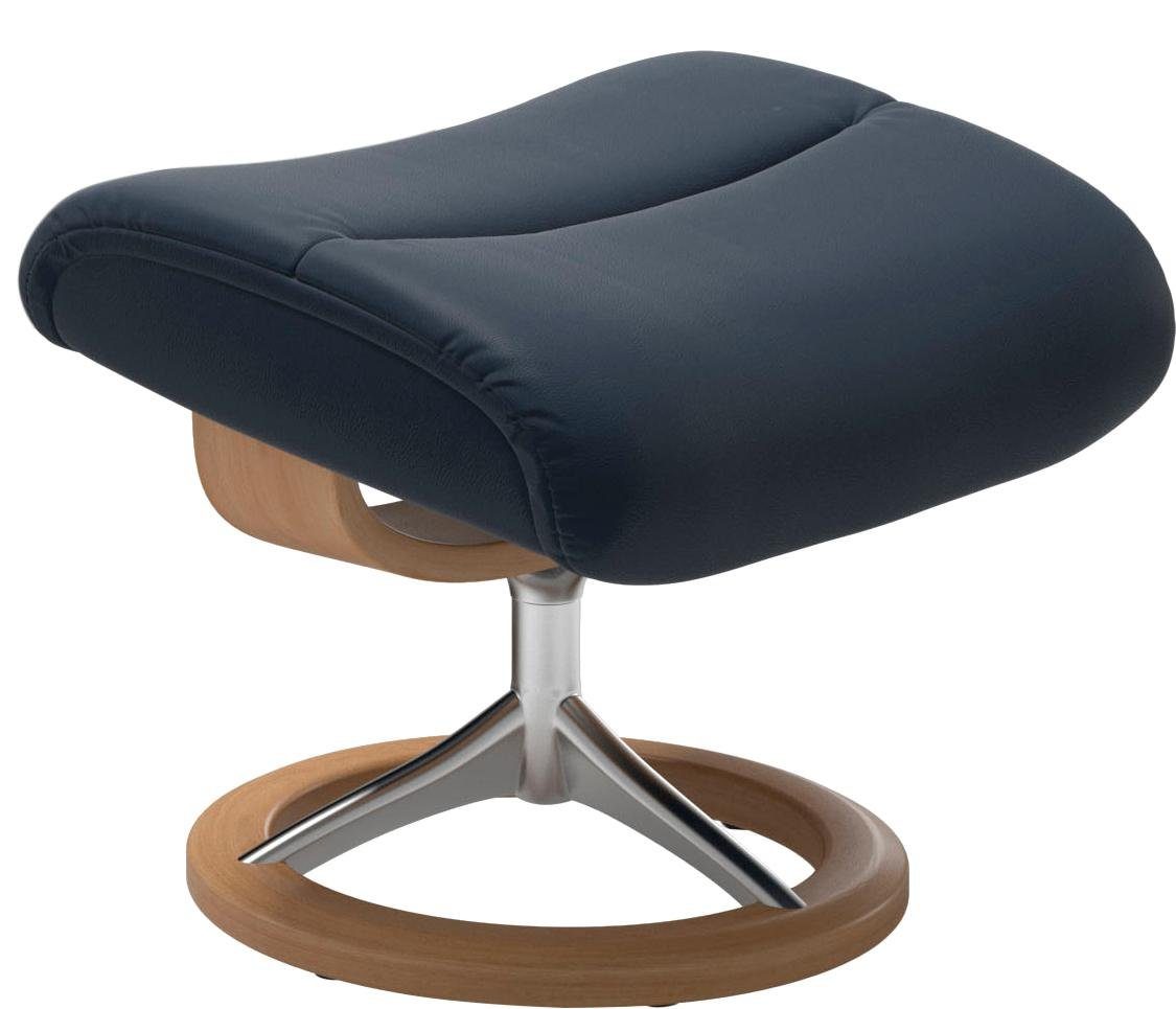 Thumbnail - Stressless Relaxsessel "View" Set, Relaxsessel mit Hocker, mit Signature Base, Größe M,Gestell Eiche