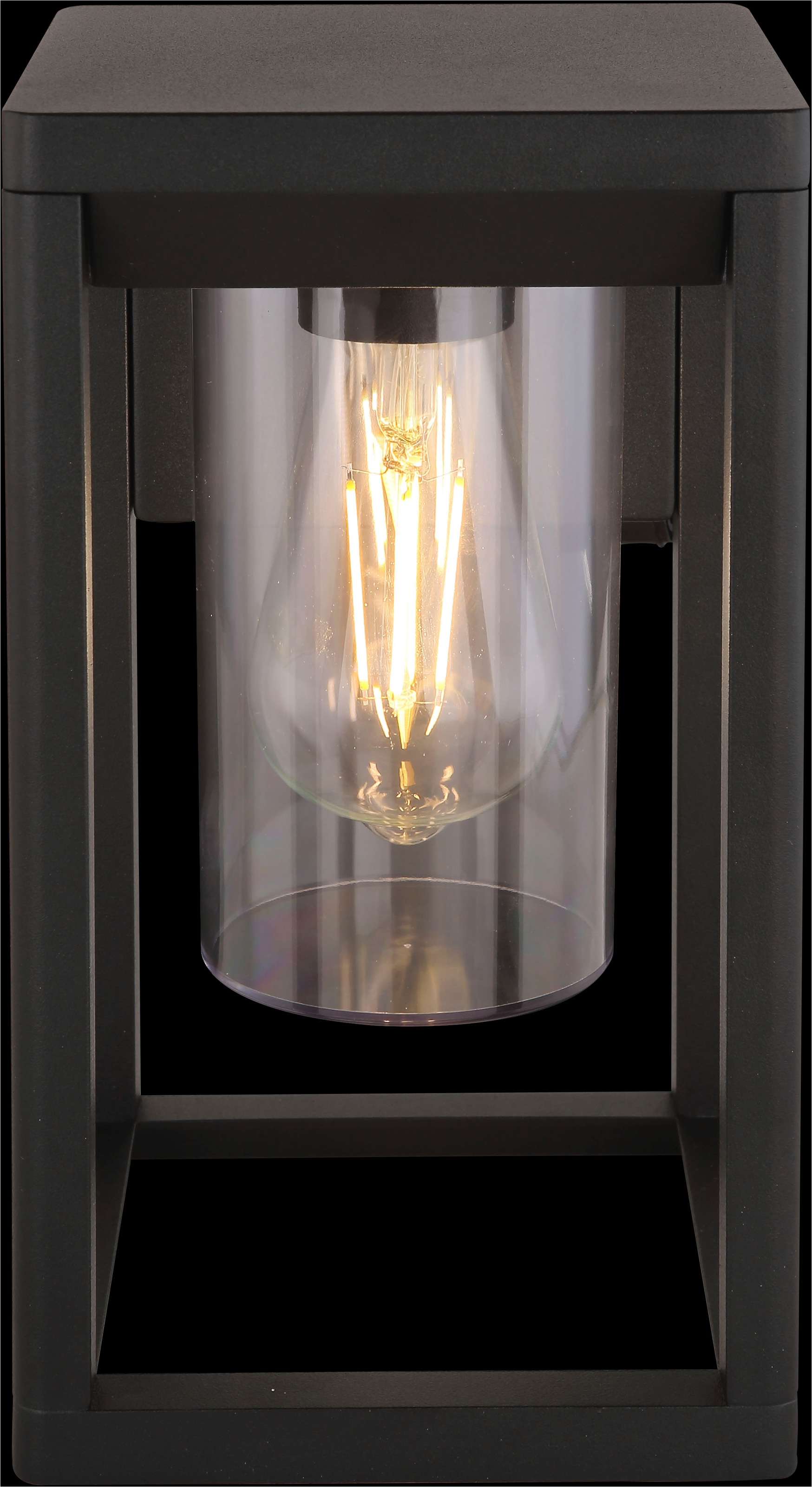 GLOBO LIGHTING Außen-Wandleuchte »CANDELA« E27 1 Stk. Außenleuchte Aluminium, klar, Licht abwärts, IP44, E27 LED