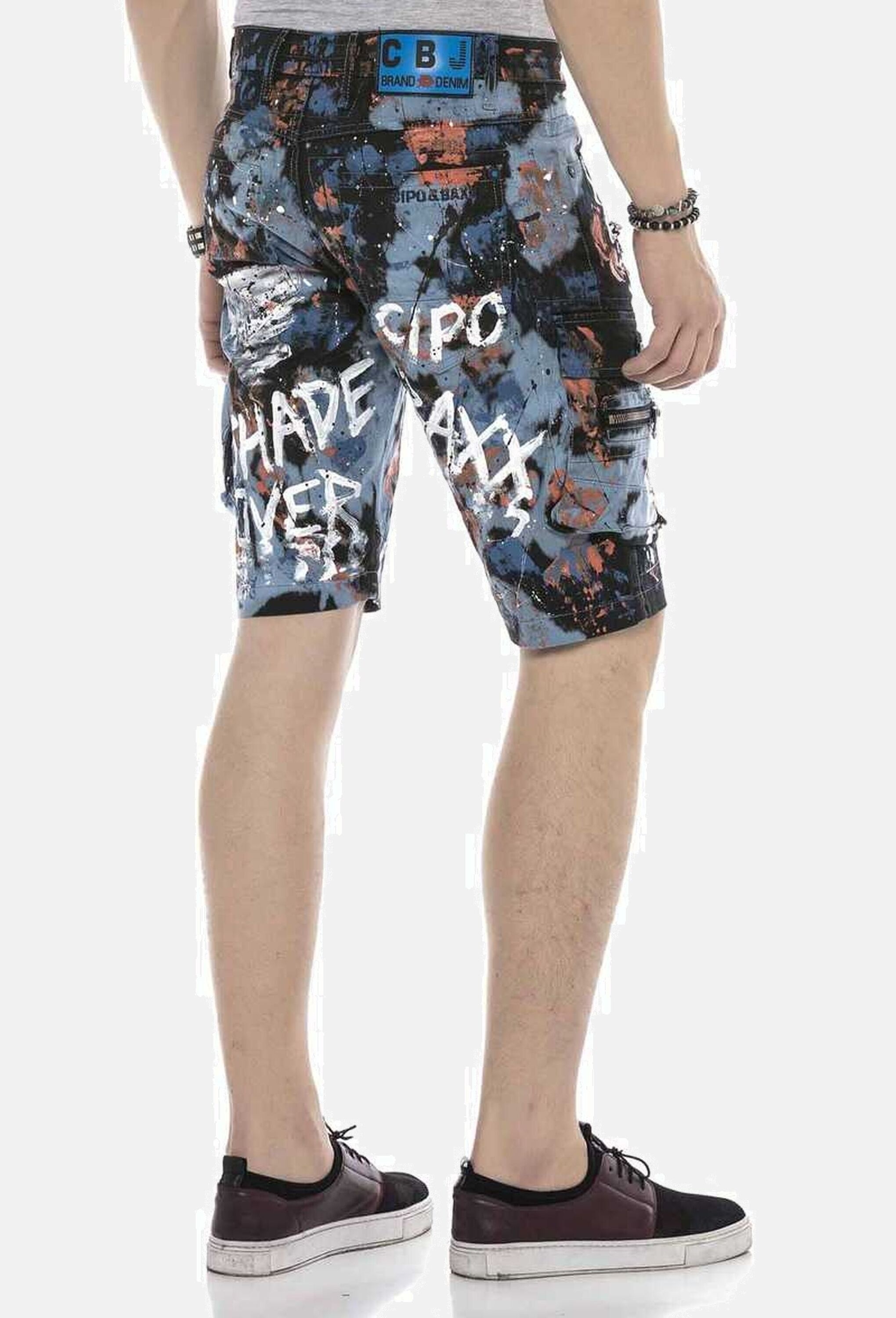 Cipo & Baxx Jeansbermudas »Cipo & Baxx Bermuda & Short« mit angesagtem Denim-Coating, CK204