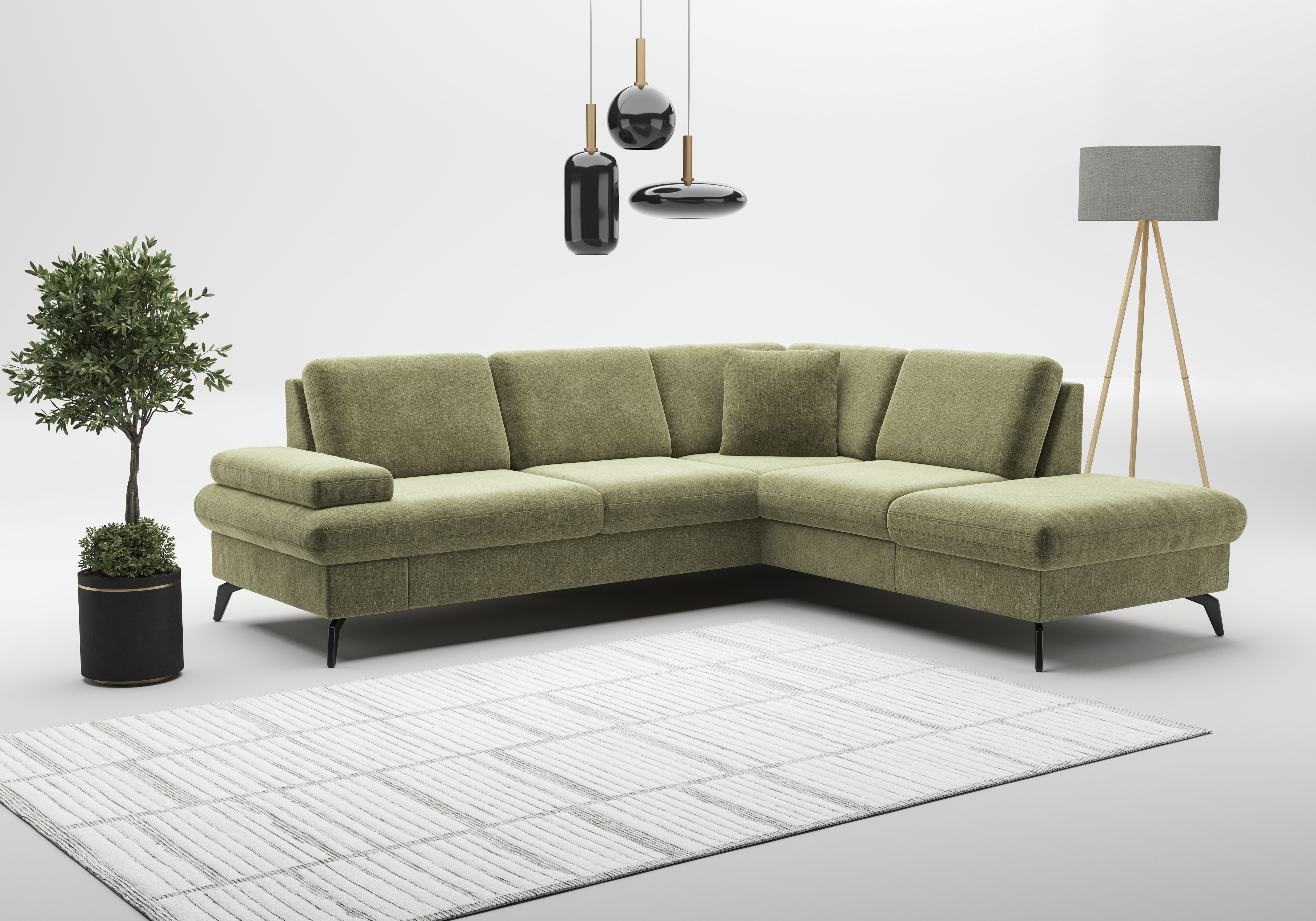 sit&more Ecksofa "Morris Jubi L-Form, B: 238 cm" mit Armteilfunktion & 1 Zierkissen, optional Schlaffunktion