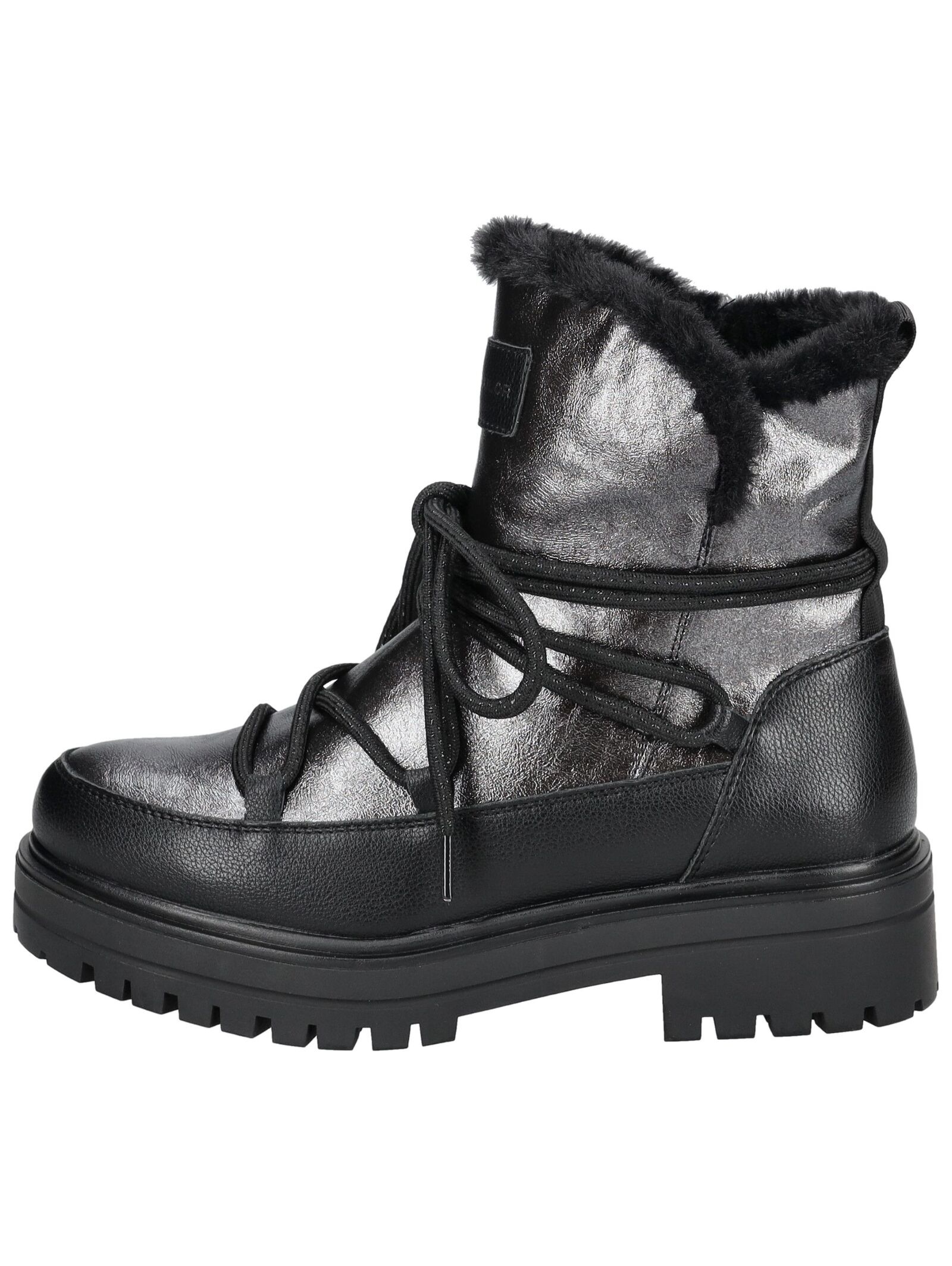 TOM TAILOR Schnürstiefelette "Tom Tailor Stiefelette Lederimitat/Textil" günstig online kaufen