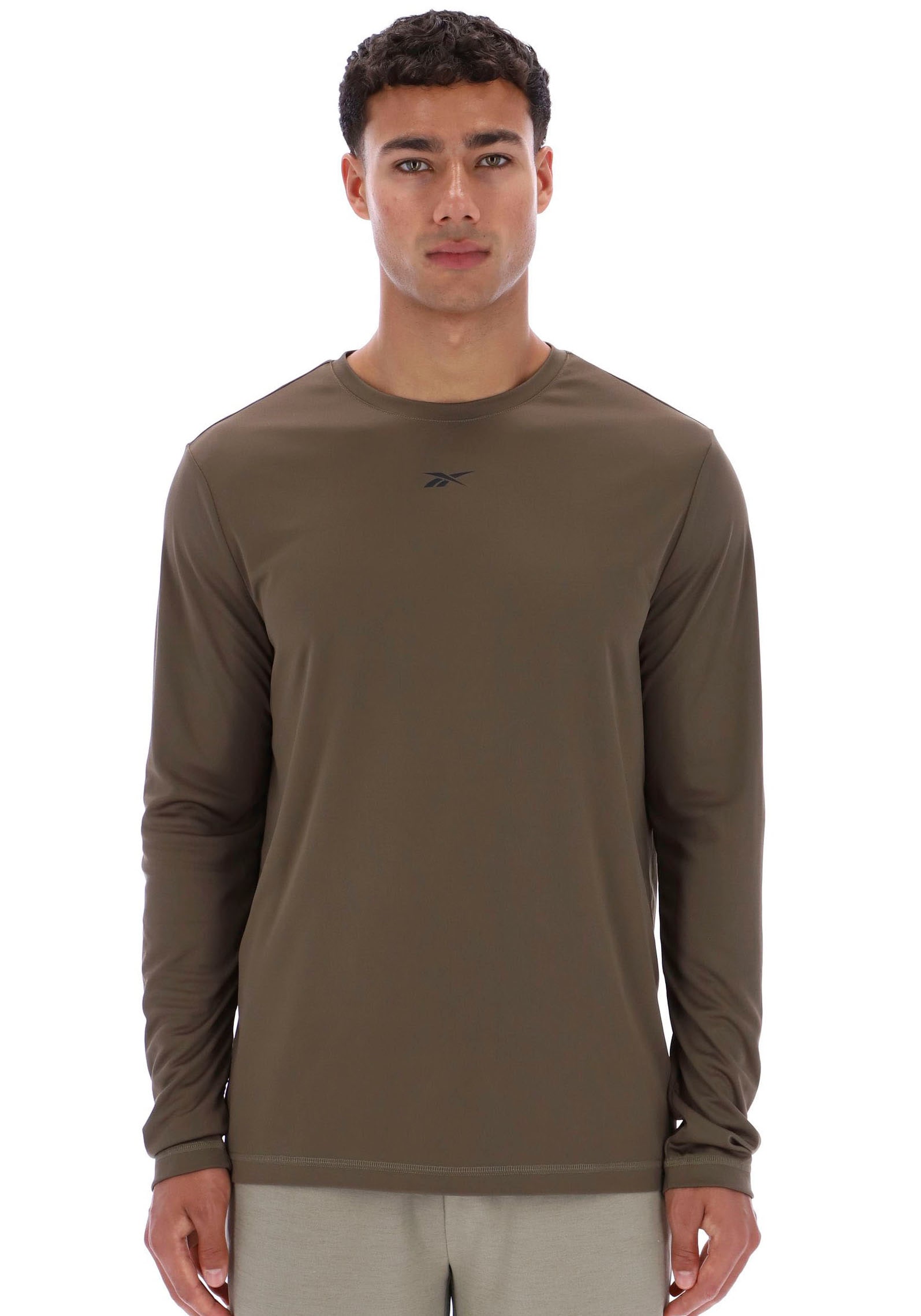 Reebok T-Shirt "ID TRAIN LS TECH TEE" Langarm-Design, mit Rundhalsausschnitt, ohne Verschluss, aus Polyester