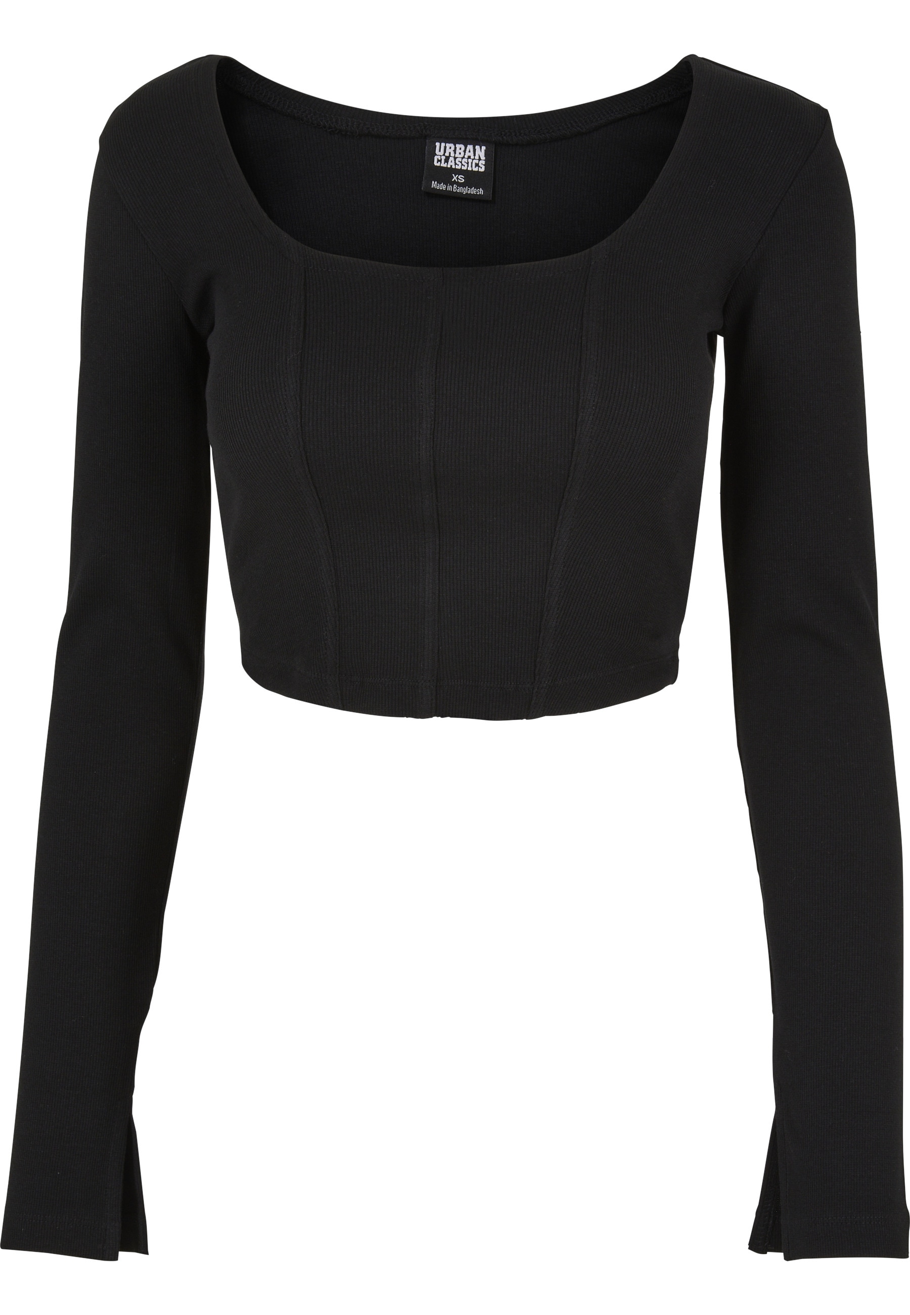 URBAN CLASSICS Langarmshirt "Urban Classics Damen Ladies Short Rib Corsage Longsleeve" 1