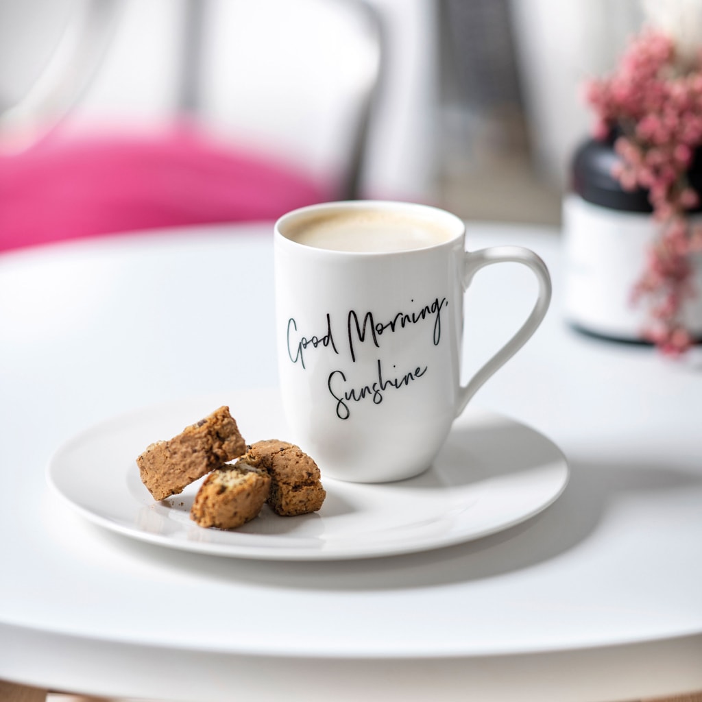 Villeroy & Boch Becher »Becher mit Henkel 'Good Morning, Sunshine' Statement 290 ml 6er Set weiß«