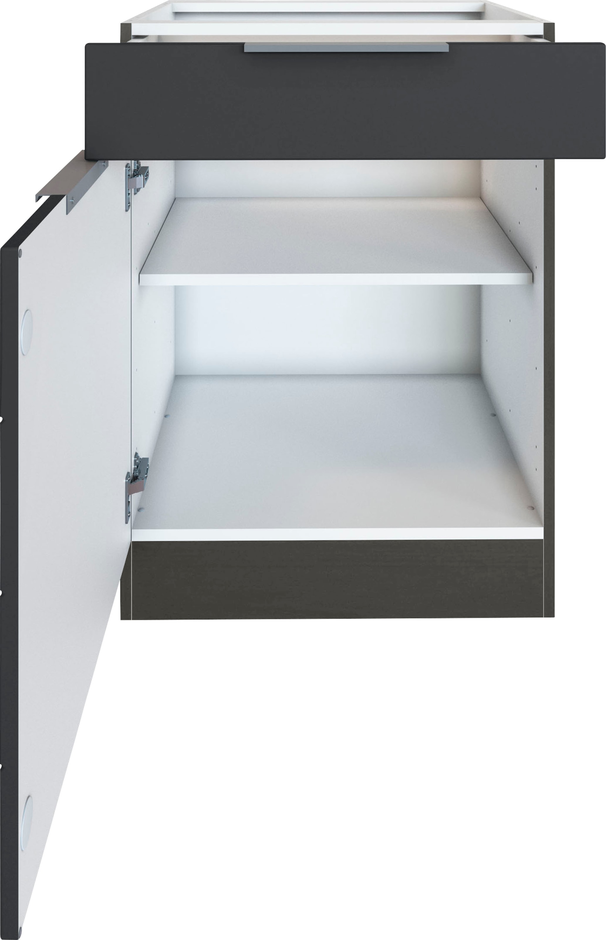 KOCHSTATION Unterschrank »KS-Luhe«, 60 cm breit, hochwertige MDF-Fronten mit waagerechter Lisene