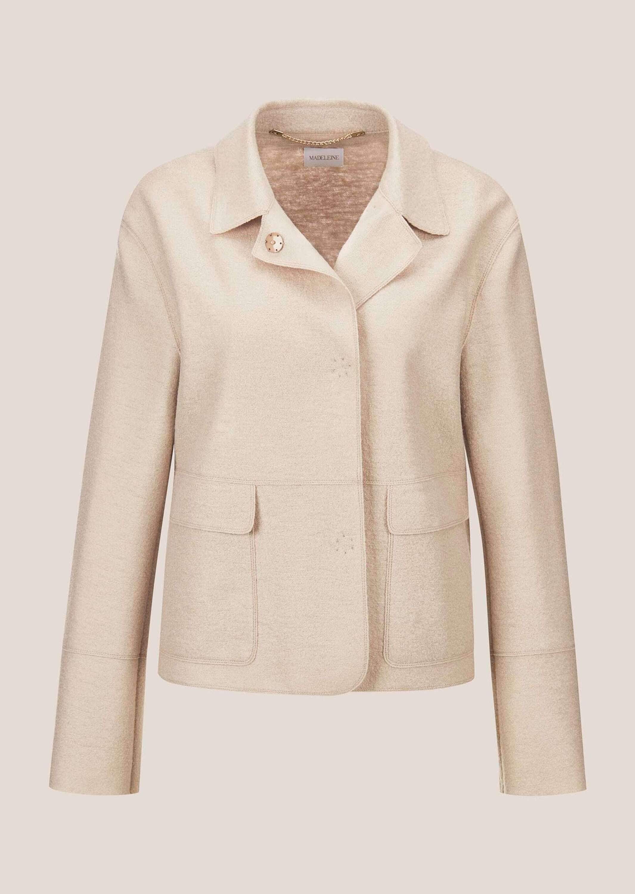 MADELEINE Kurzblazer "Kurzblazer Wollblazer mit Klappkragen und Pattentasch günstig online kaufen