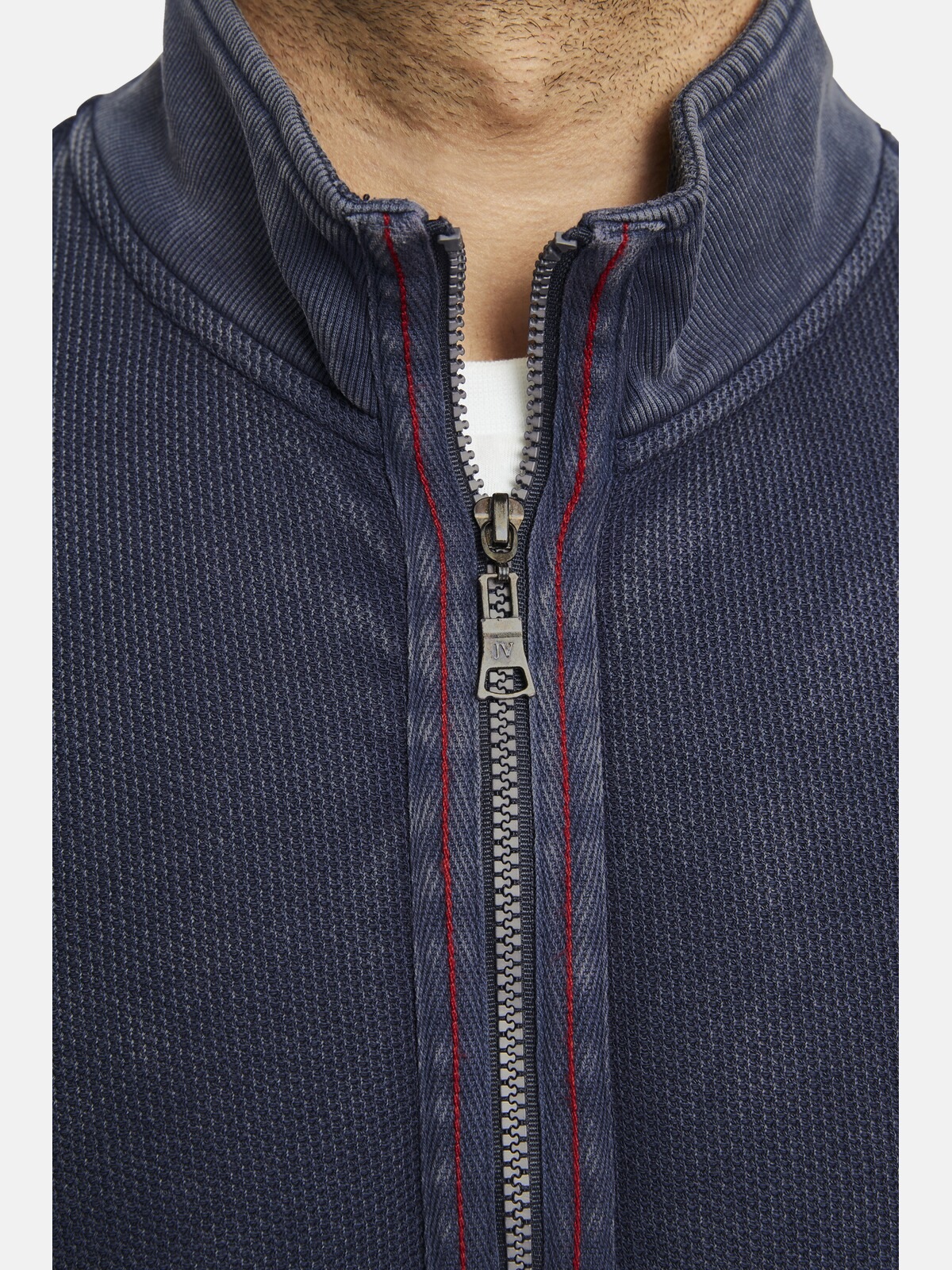 Jan Vanderstorm Sweatjacke »Sweatjacke DIETBERT«, mit aufgestelltem Kragen