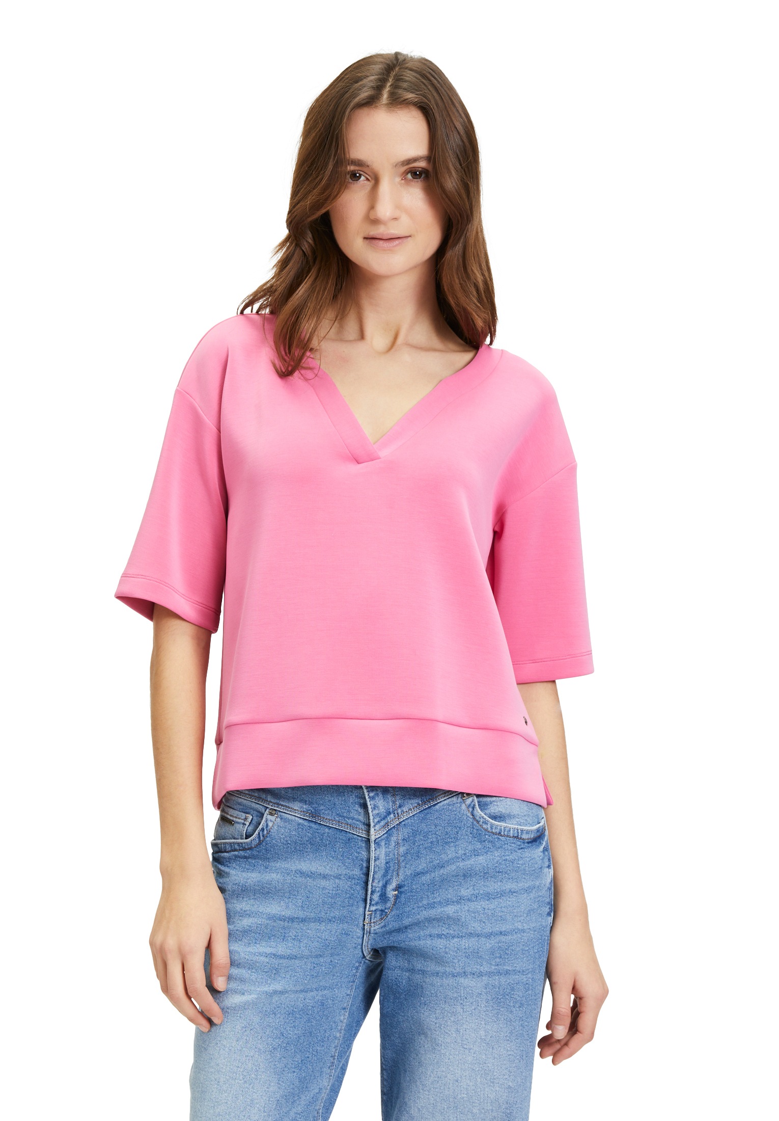 Betty&Co Kurzarmshirt "Betty & Co Damen Sweatpullover kurzarm", (1 tlg.), F günstig online kaufen