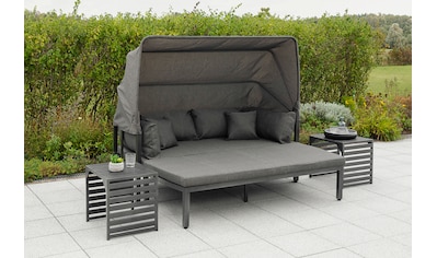 Gartenlounge-Set »Argos Insel«, 3er Set, aus Aluminium, mit 2 Beistelltischen, inkl....