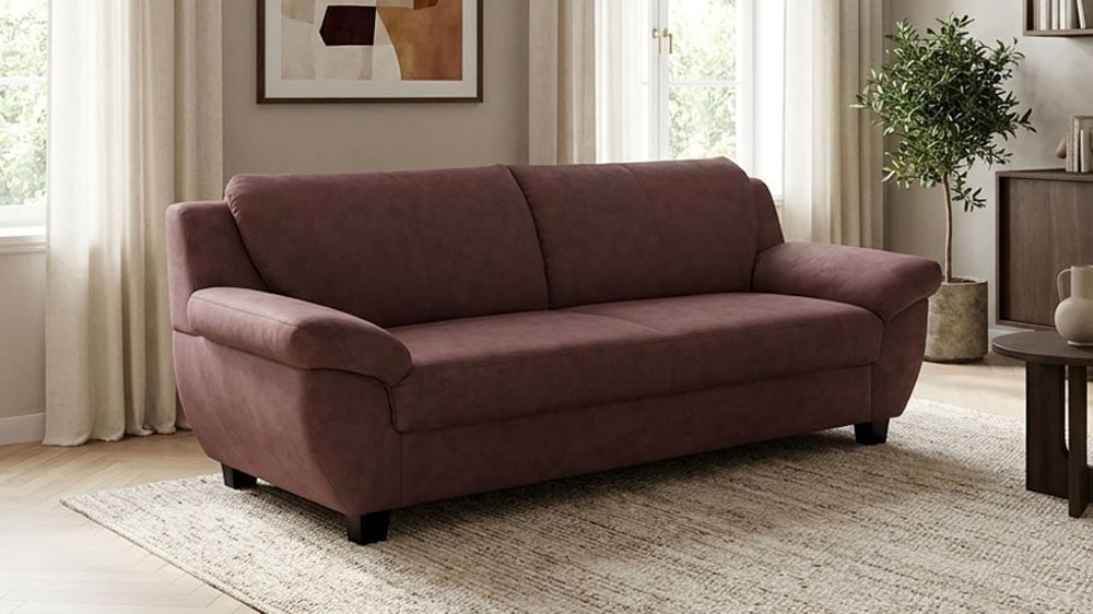 OTTO home 3-Sitzer "Sillkeborg 207 cm, formschönes Sofa mit dunklen Füßen" aus haustierfreundlichem Pet Friendly Bezug
