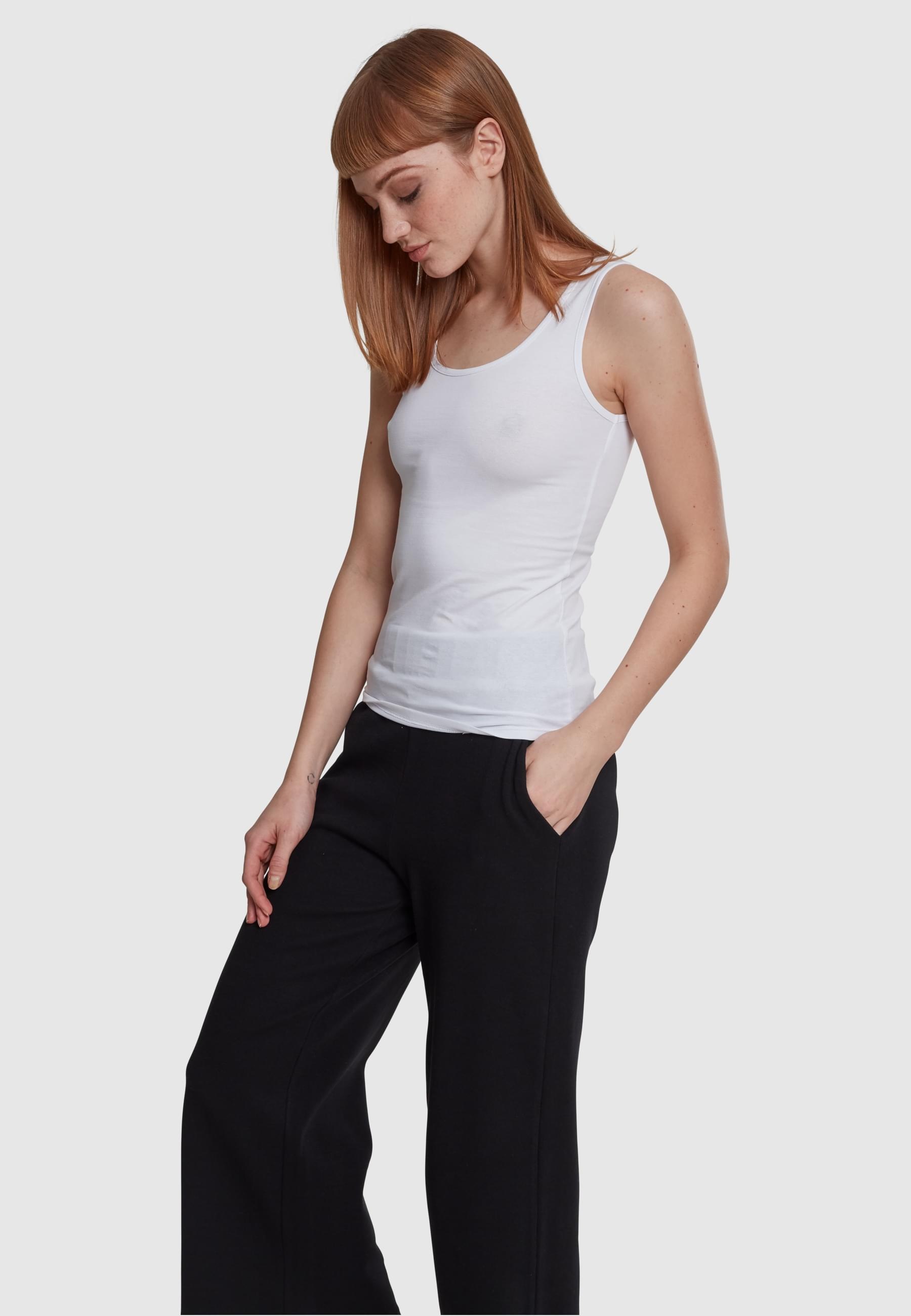 URBAN CLASSICS Muskelshirt »Urban Classics Damen Ladies 2-Pack Basic Stretch Top«, (1 tlg.)