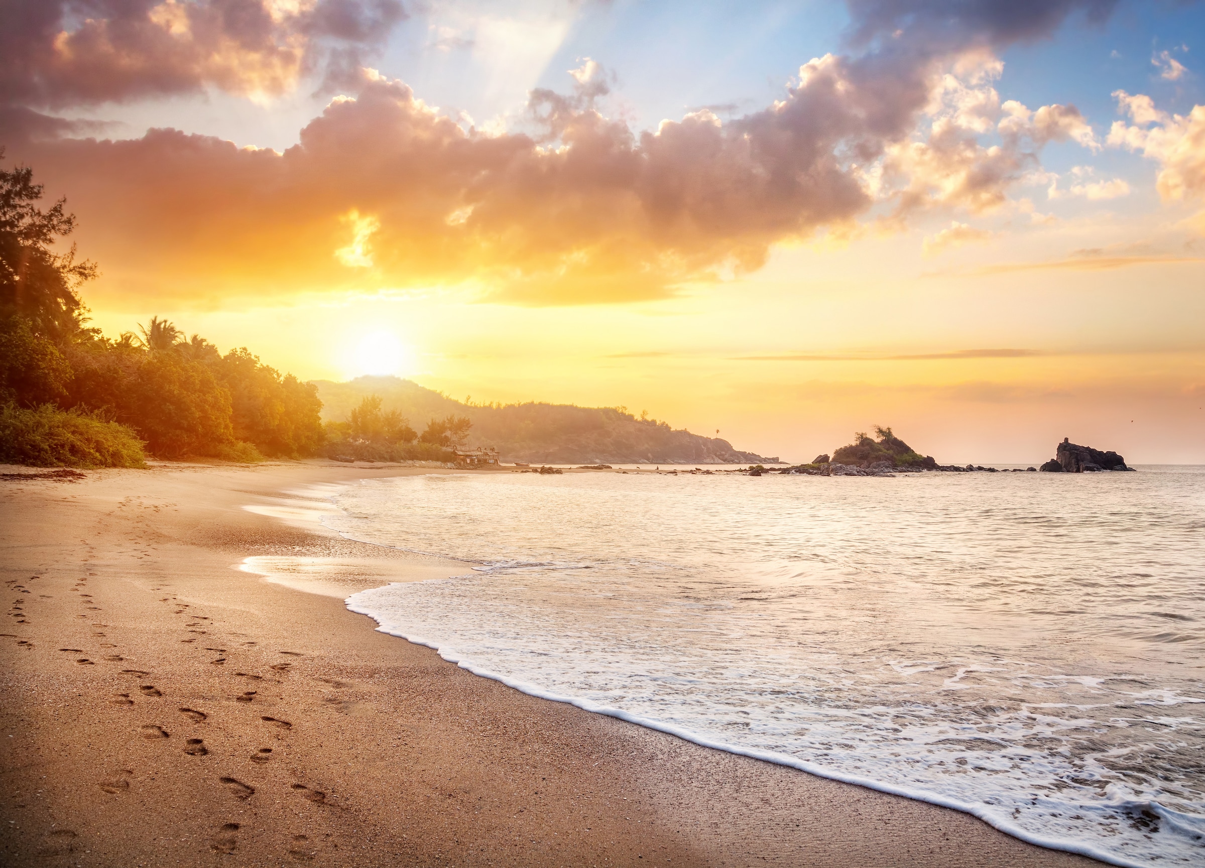 Papermoon Fototapete "Karnataka Beach" glatt günstig online kaufen