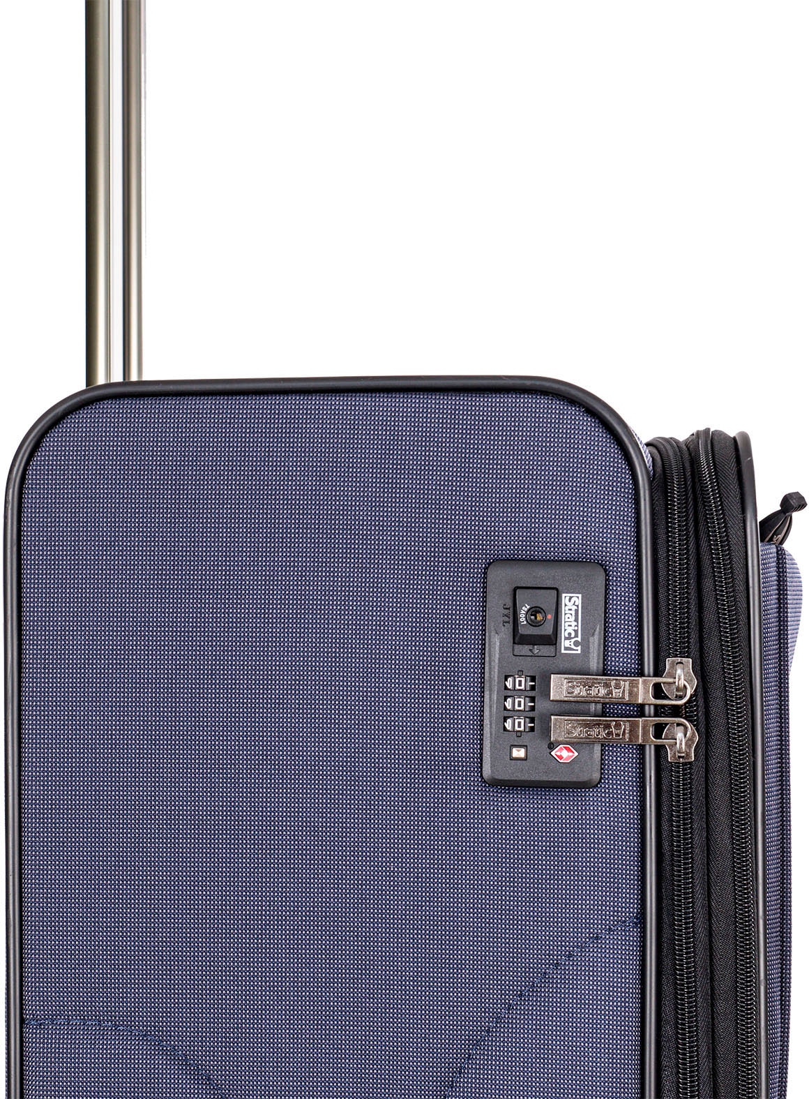 Stratic Weichgepäck-Trolley »Bendigo Light + L, navy«, 4 Rollen, Reisekoffer großer Koffer Aufgabegepäck TSA-Zahlenschloss