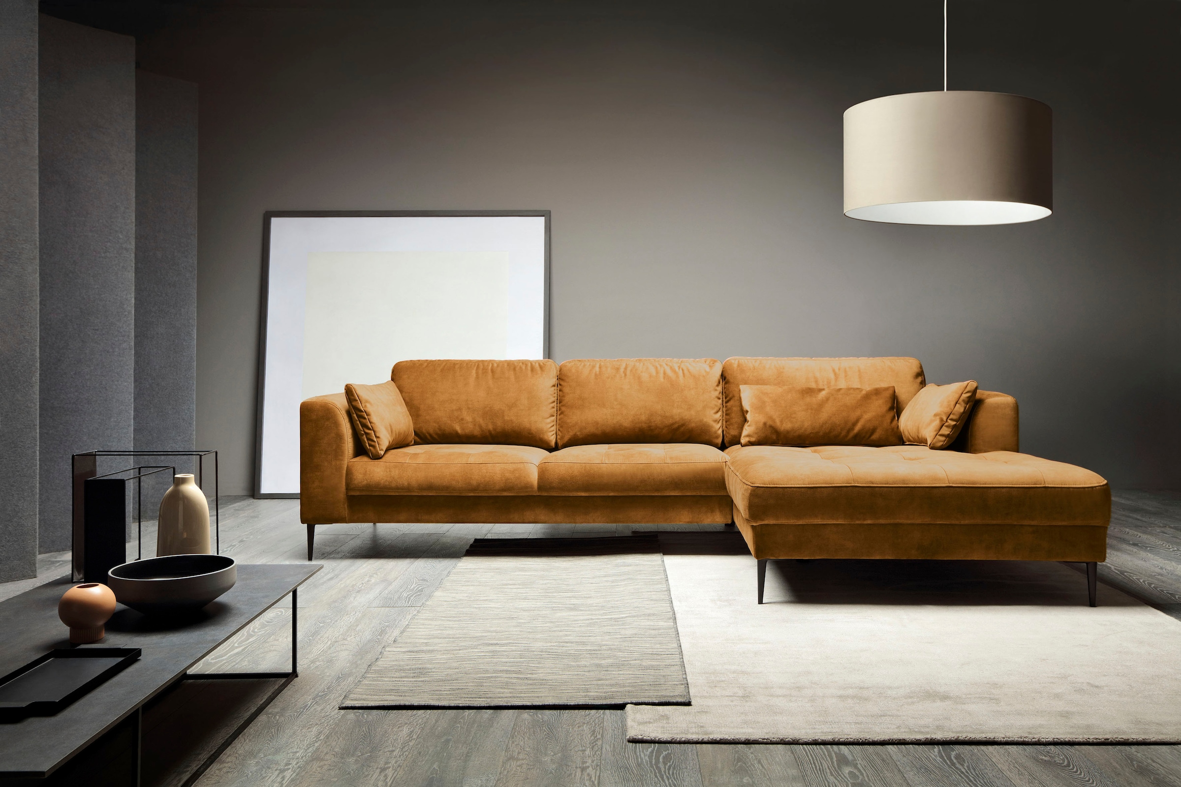 TRENDMANUFAKTUR Ecksofa "Luzi, wahlweise mit Schlaffunktion & Bettkasten. L günstig online kaufen