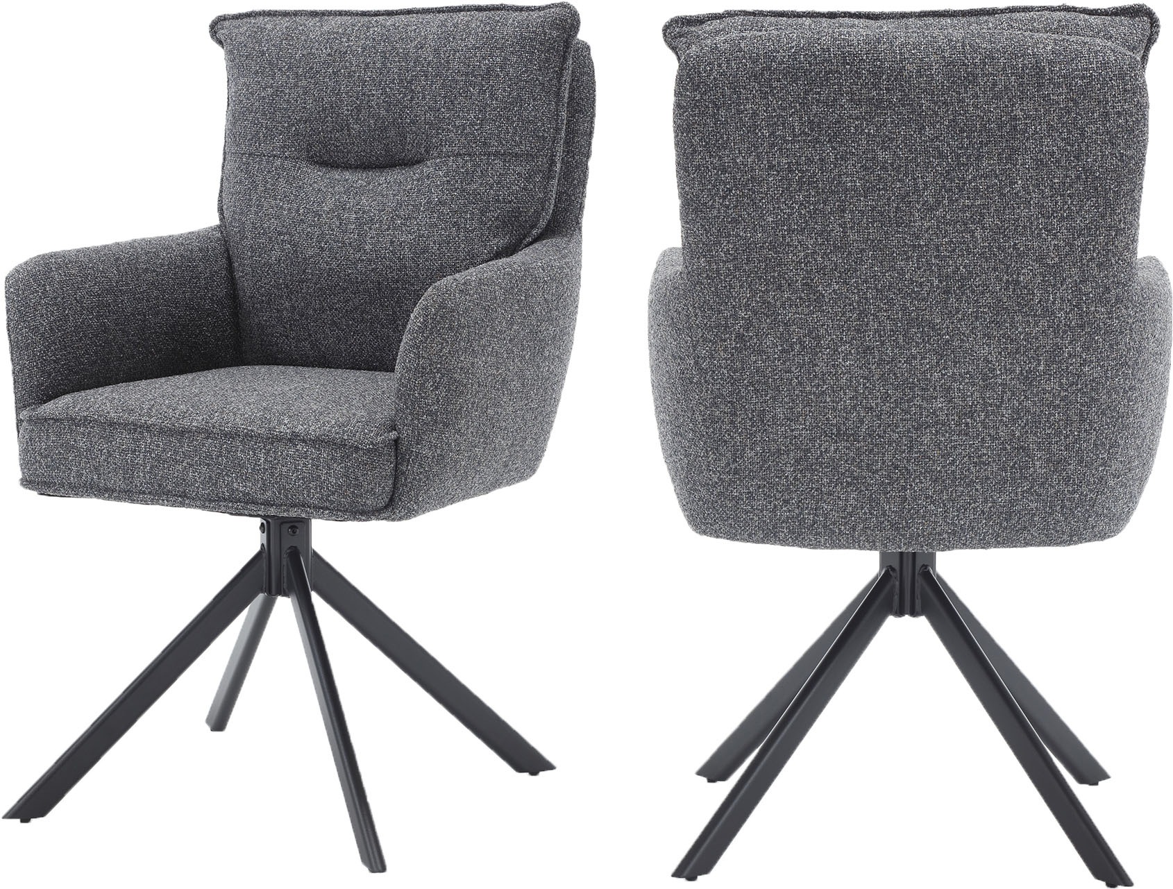 SalesFever Esszimmerstuhl "Austin - Armlehnstuhl mit hochwertiger Taschenfe günstig online kaufen