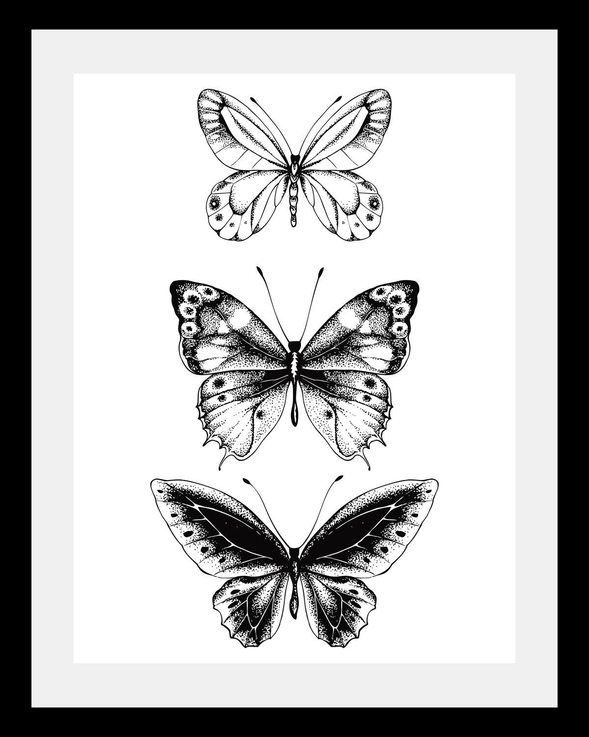 queence Paveikslas »Schmetterlinge« in 3 dydži...