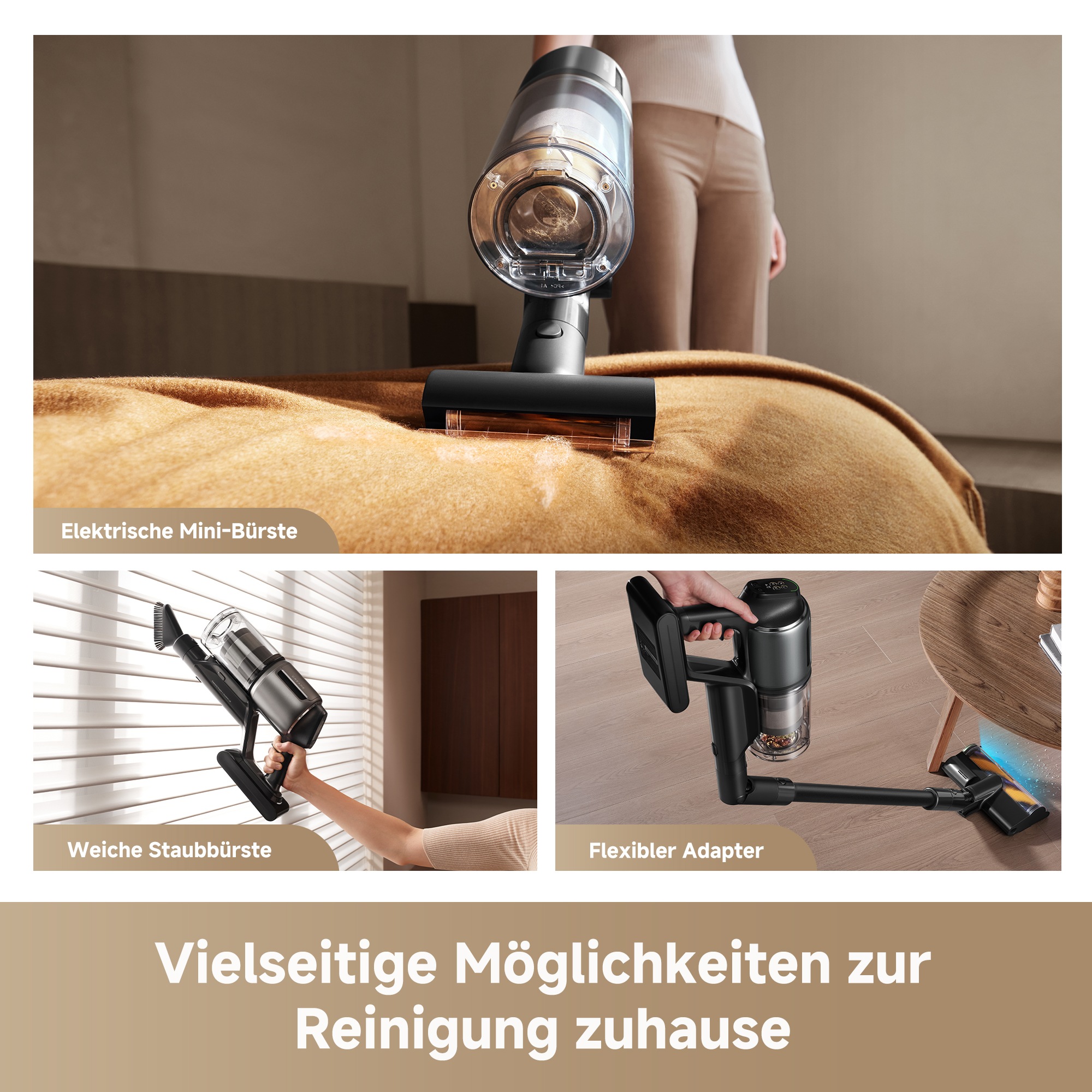 Dreame Akku-Handstaubsauger »Dreame Z40 Station mit Absaugstation und 28.000 Pa Saugkraft«, Nasswischfunktion, vielseitige Aufsätze, automatische Entleerung