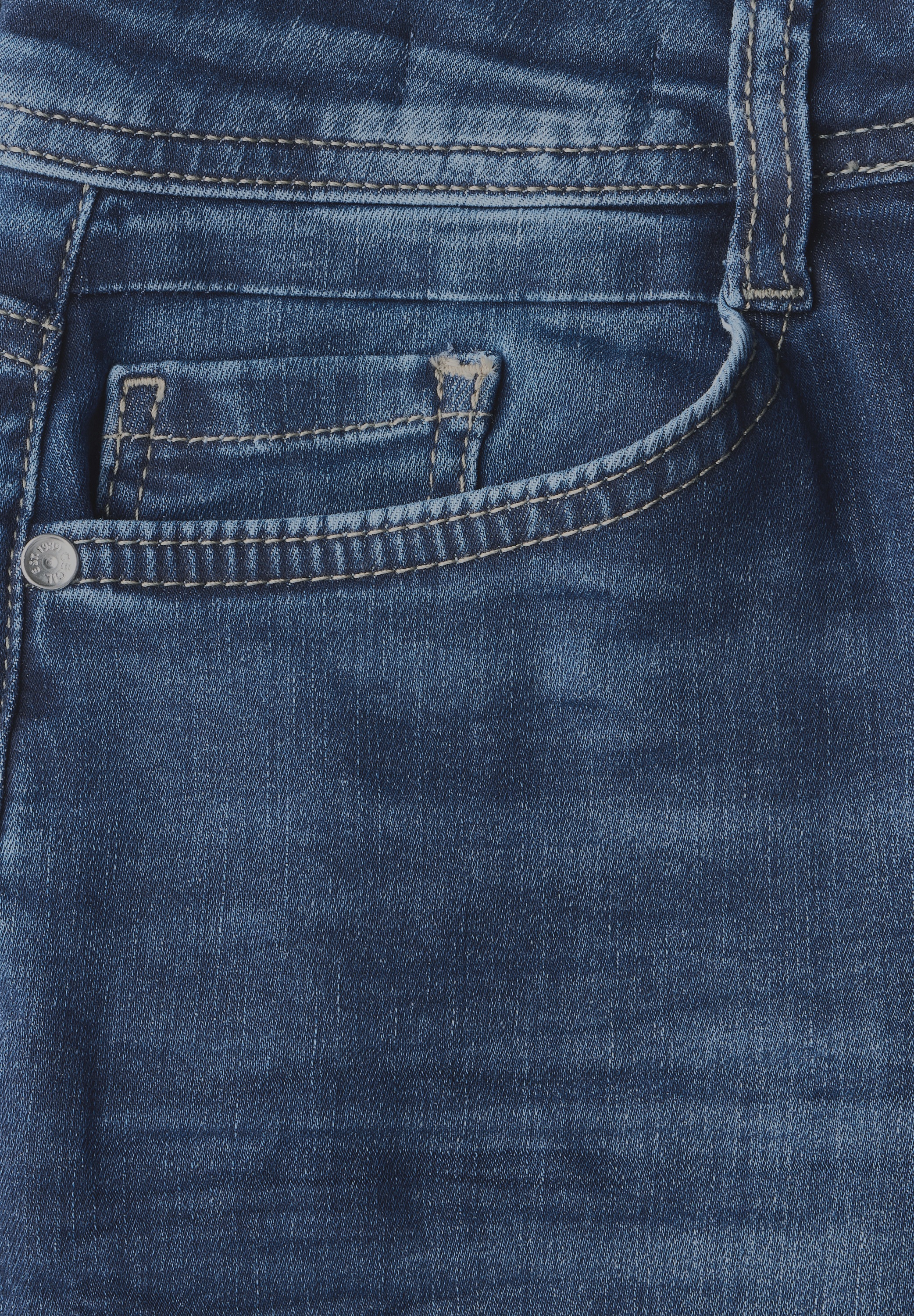 Thumbnail - Cecil Comfort-fit-Jeans Middle Waist