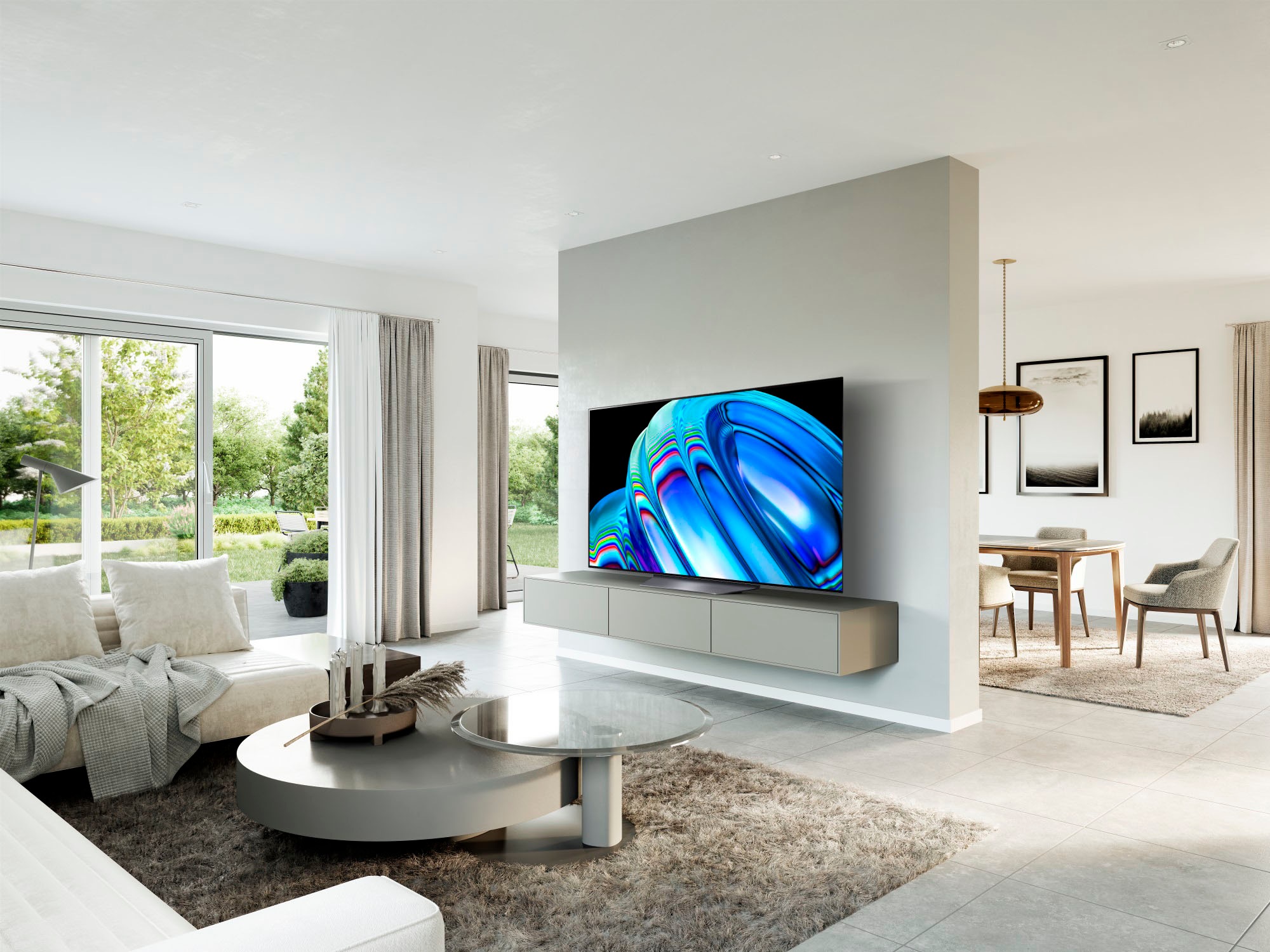 LG OLED-Fernseher »OLED77B23LA«, 195 cm/77 Zoll, 4K Ultra HD, Smart-TV, OLED ,bis zu 120Hz,α7 Gen5 4K AI-Prozessor,Dolby Vision & Atmos | BAUR