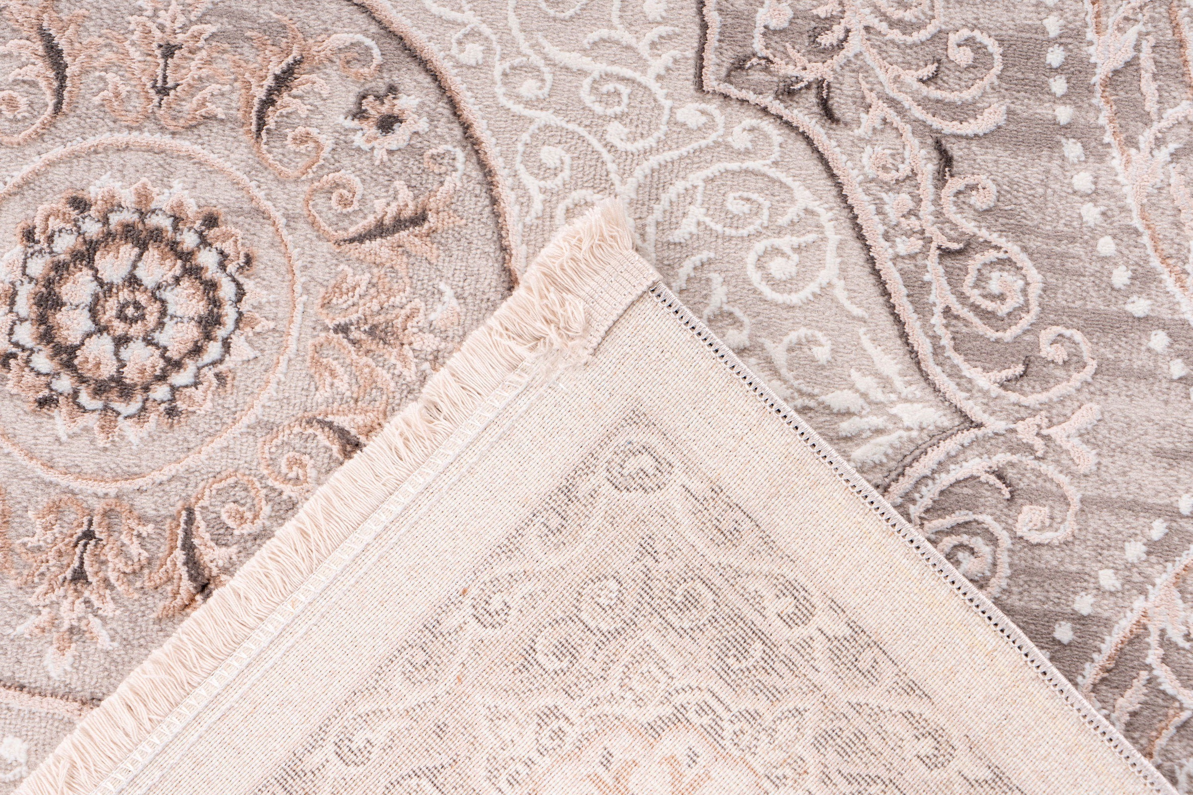 calo-deluxe Teppich »Miran 825«, rechteckig, 12 mm Höhe, Vintage Design, mit Fransen, Wohnzimmer