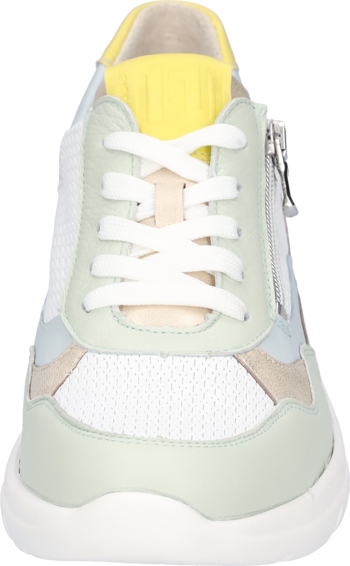 Keilsneaker WALDLÄUFER "H-CARLA", Damen, Gr. 7 (40,5), pastellfarben, Nappaleder, Veloursleder, mehrfarbig, Schuhe, Schnürschuh, Halbschuh, Freizeitschuh mit Reißverschluss 3