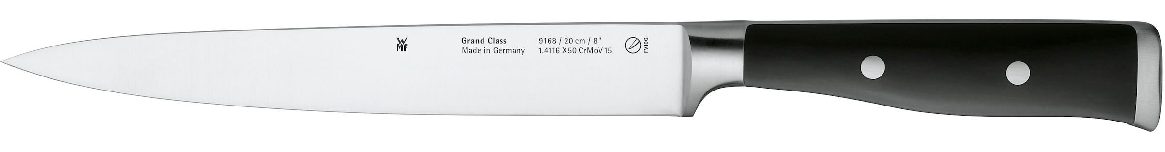 WMF Fleischmesser "Grand Class", Klingenlänge 20cm, grau, Kochmesser, langanhaltende Schärfe, handgeschmiedeter Spezialklingenstahl