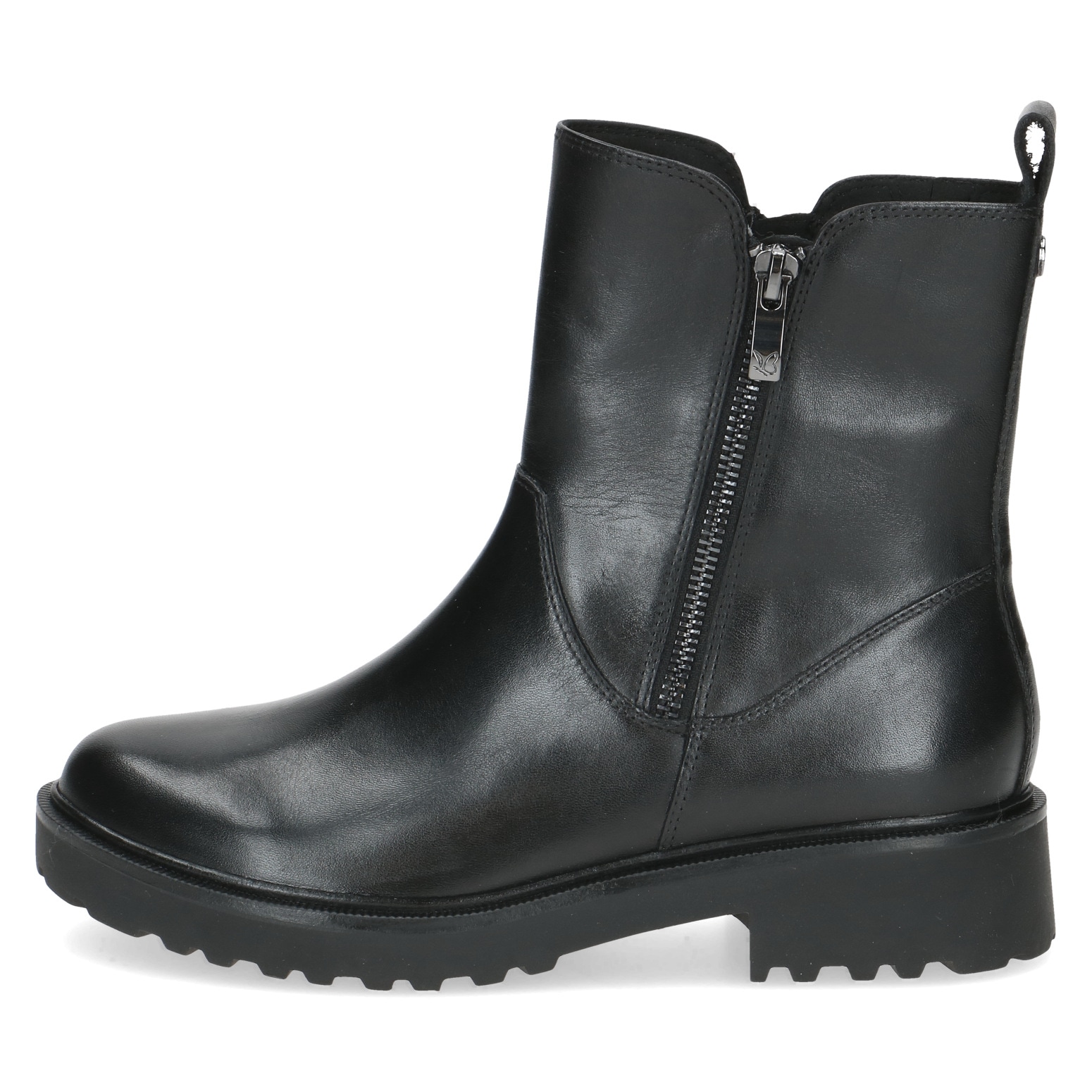 Caprice Chelseaboots, Blockabsatz, Stiefelette mit Zierreißverschluss außen