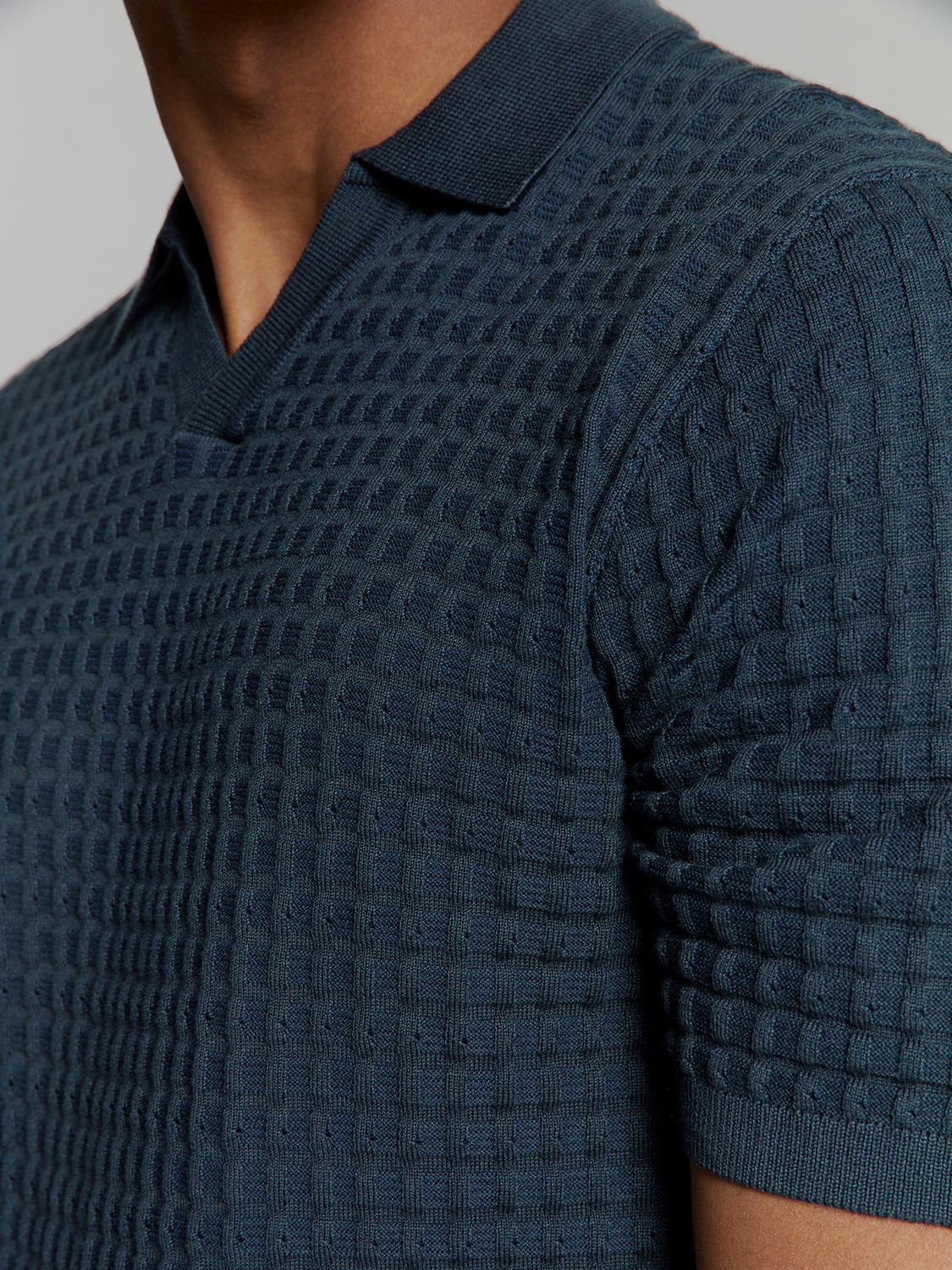 NO EXCESS T-Shirt »No Excess Poloshirt mit kurzen Ärmeln«