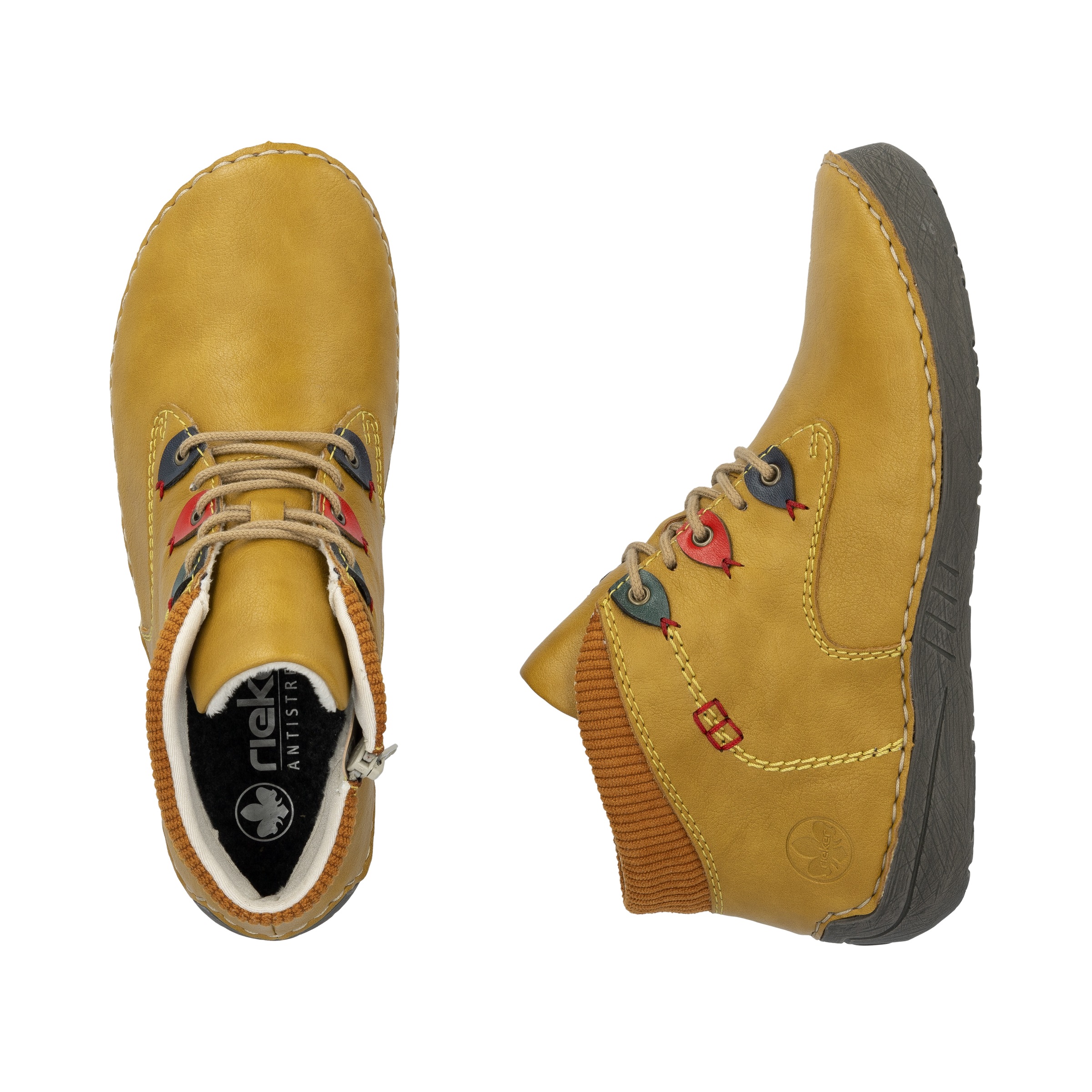 Rieker Schnürboots, Stiefelette, High Top Sneaker mit Innenreißverschluss