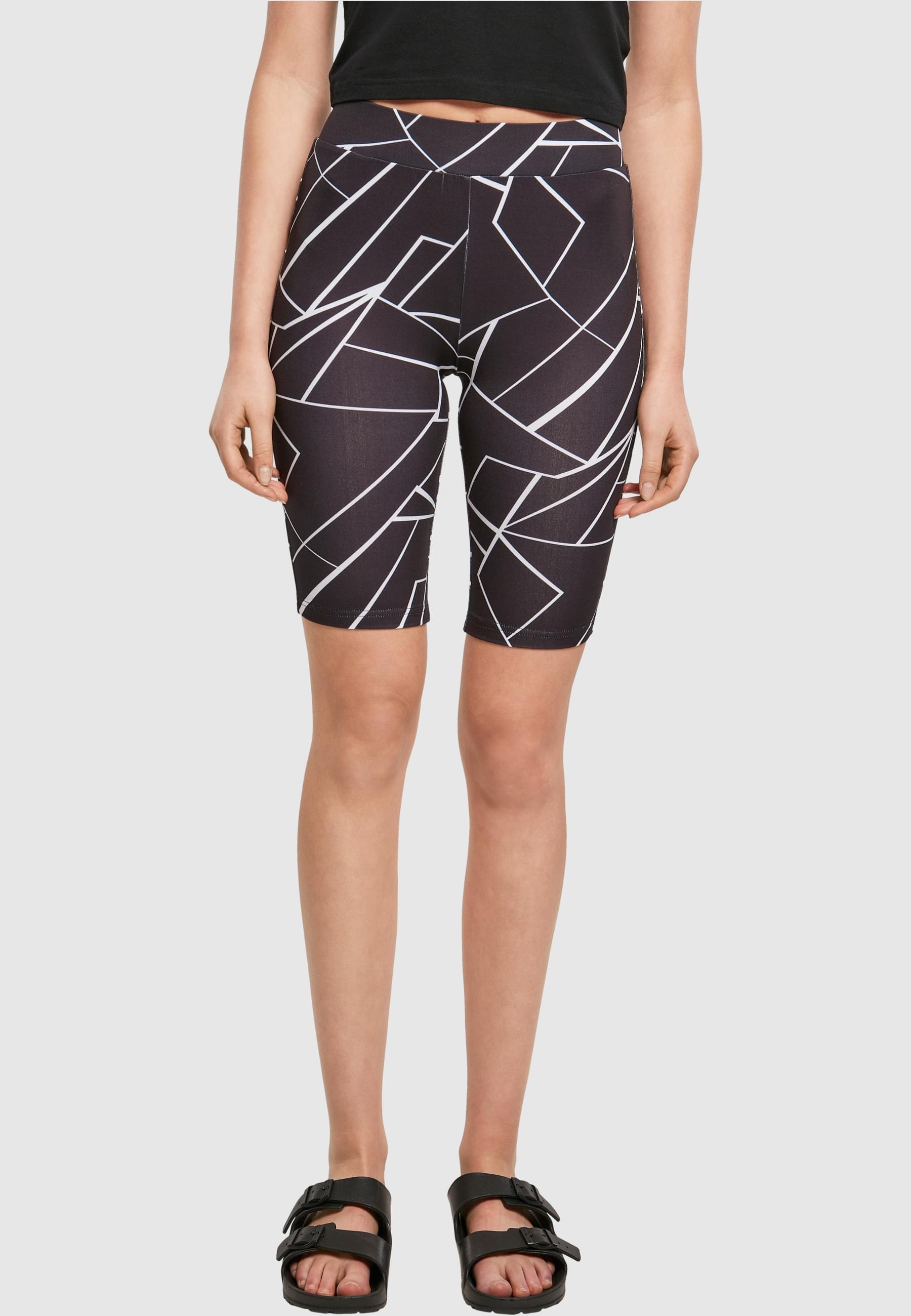 URBAN CLASSICS Stoffhose »Urban Classics Damen Ladies AOP Cycle Shorts«, (1 tlg.)