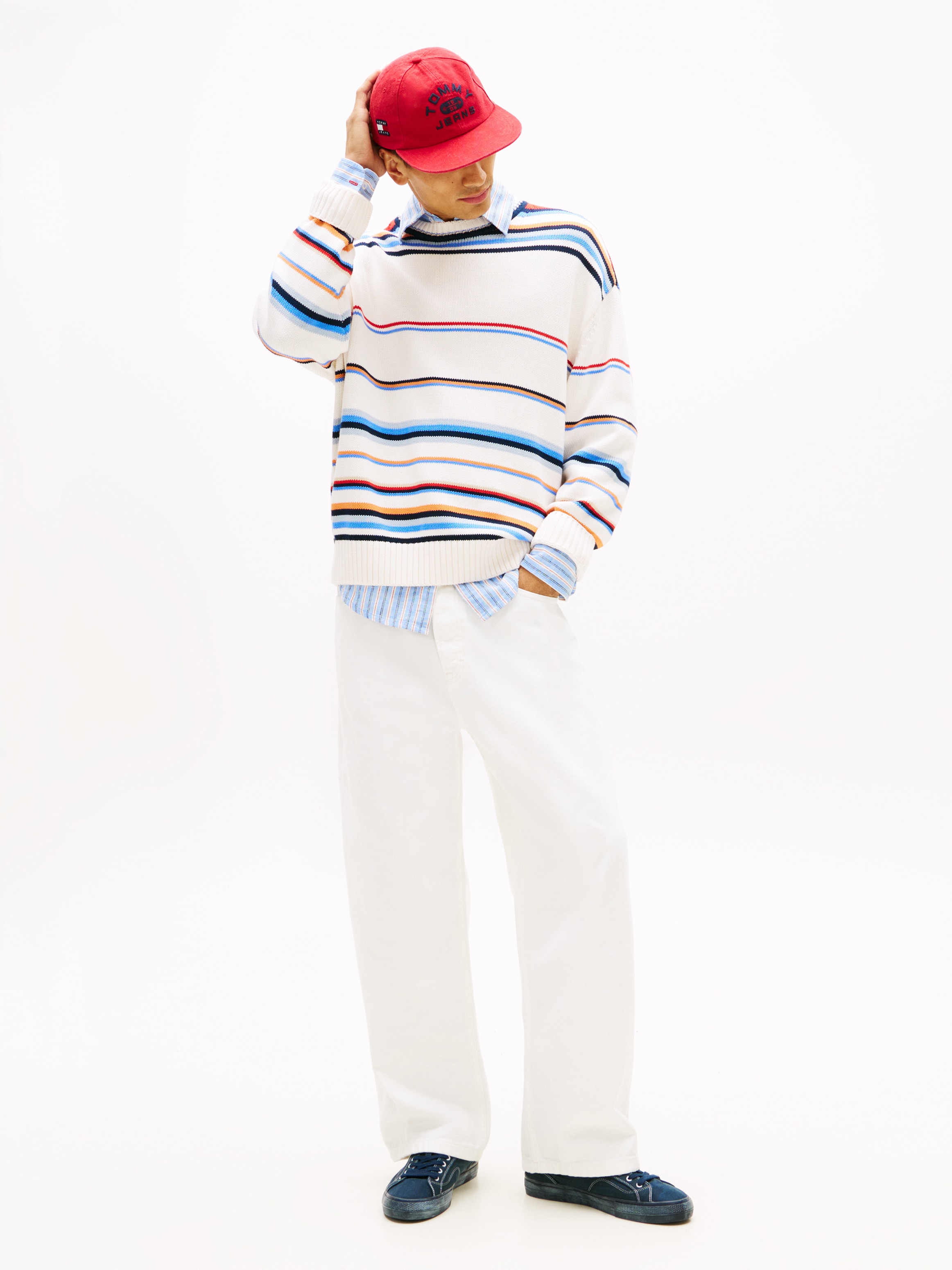 Tommy Jeans Strickpullover »90S MULTI STRIPES« Regular fit mit Streifenmuster