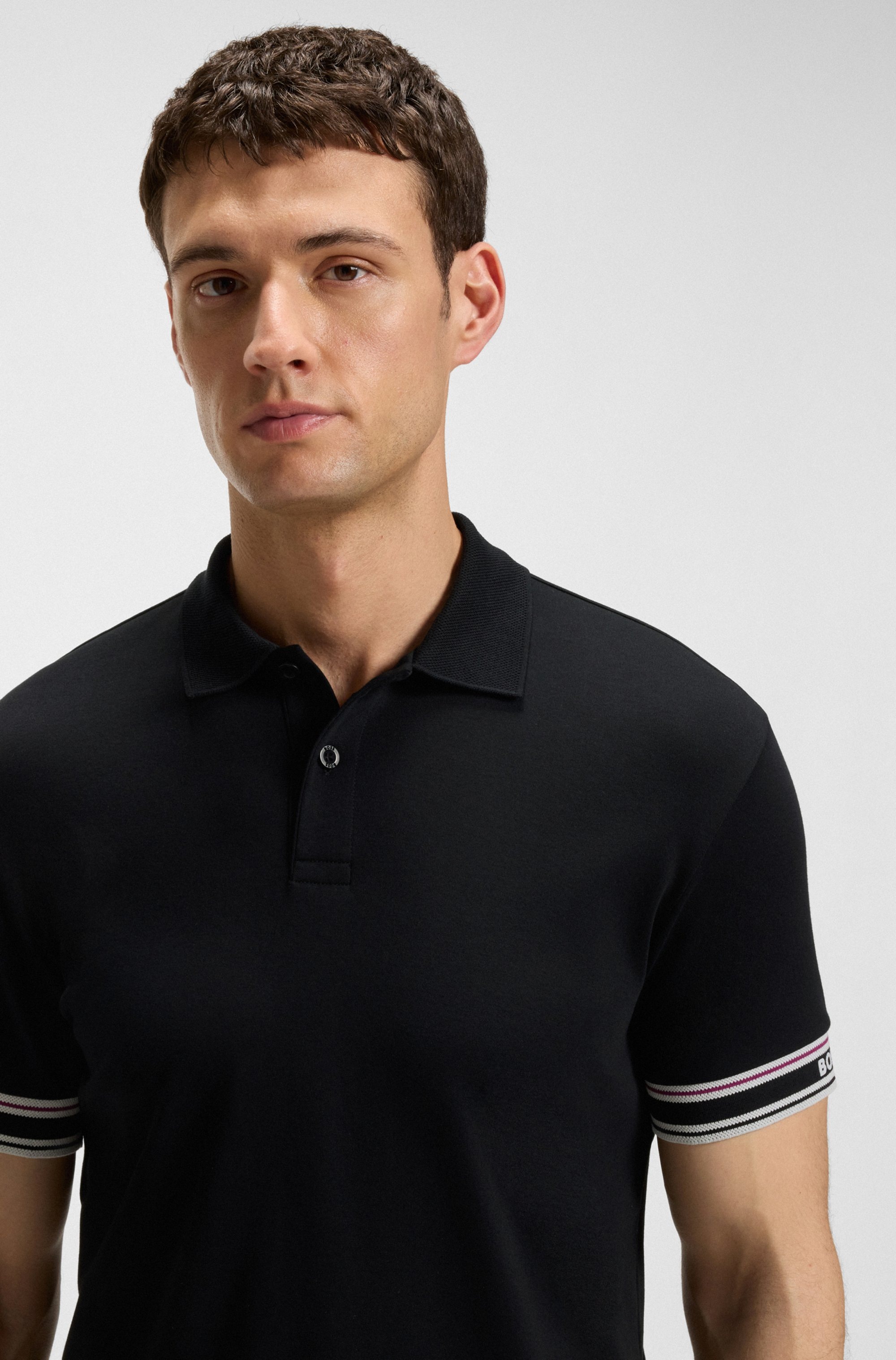 BOSS GREEN Poloshirt "Polo Zone", mit Piqué-Streifen und einem Logo am Ärme günstig online kaufen
