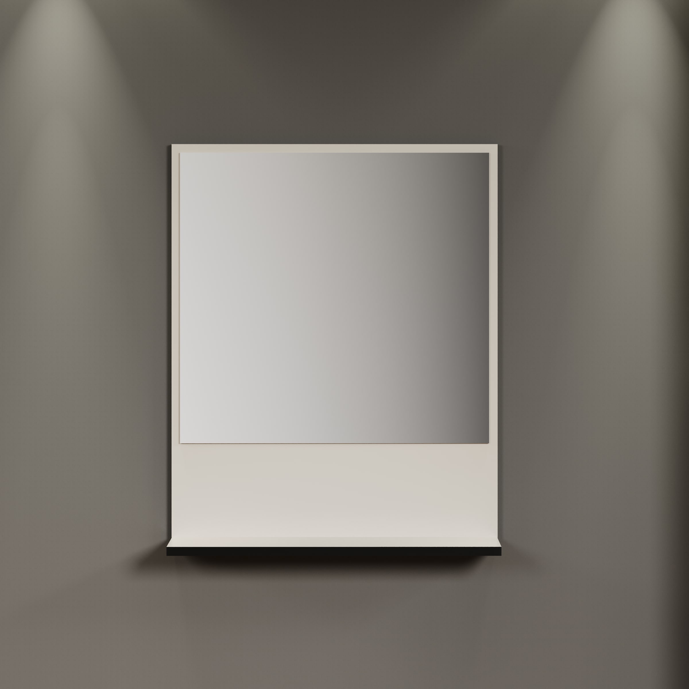 welltime Badspiegel "Amrum" Wandspiegel mit Ablage - (B/T/H) wahlweise 60 bis 80/14/74 cm