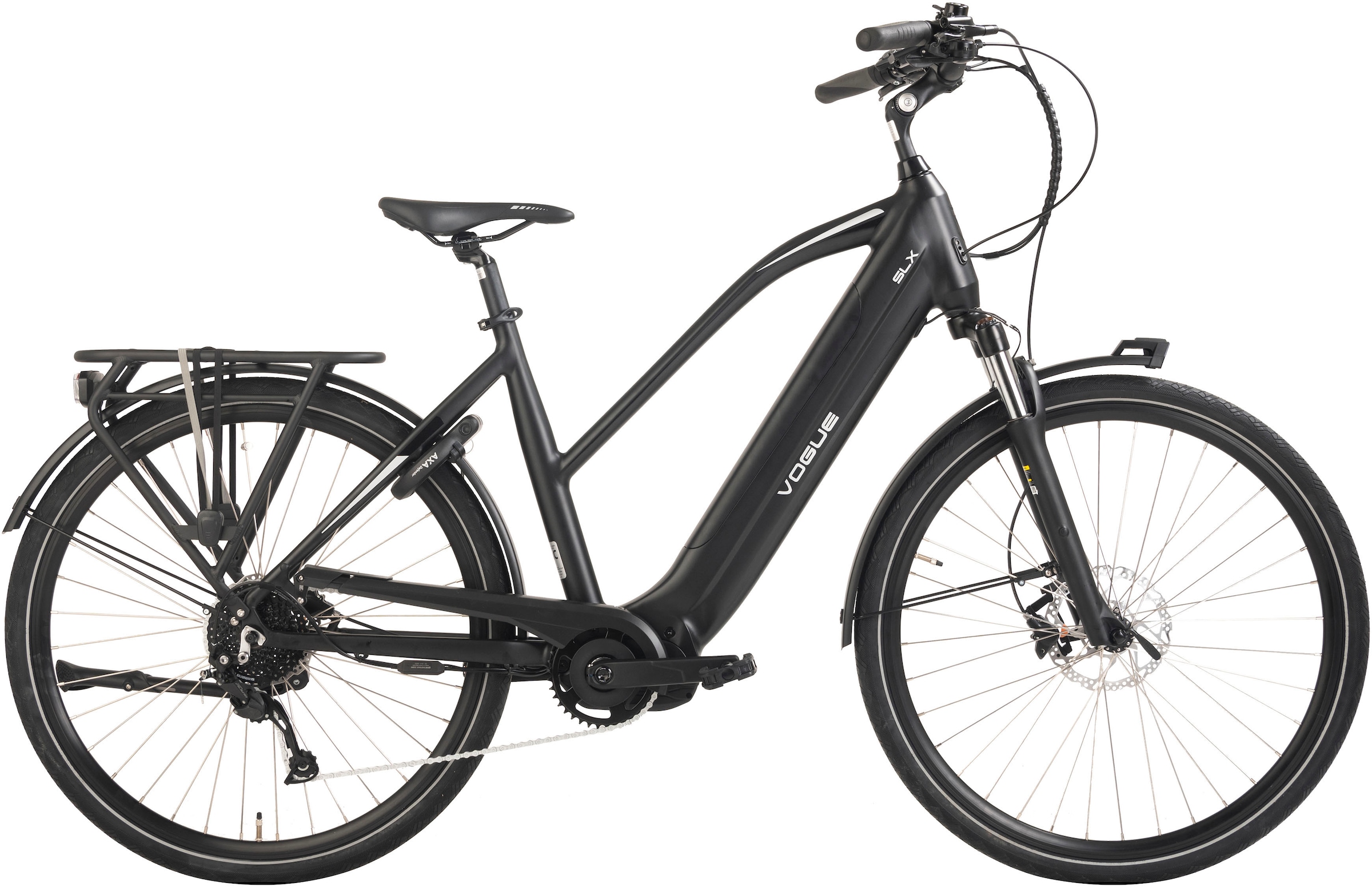 VOGUE BIKE E-Bike "SLX", 9 Gang, Shimano, Alivio, Mittelmotor 250 W, Pedelec, Elektrofahrrad für Damen u. Herren