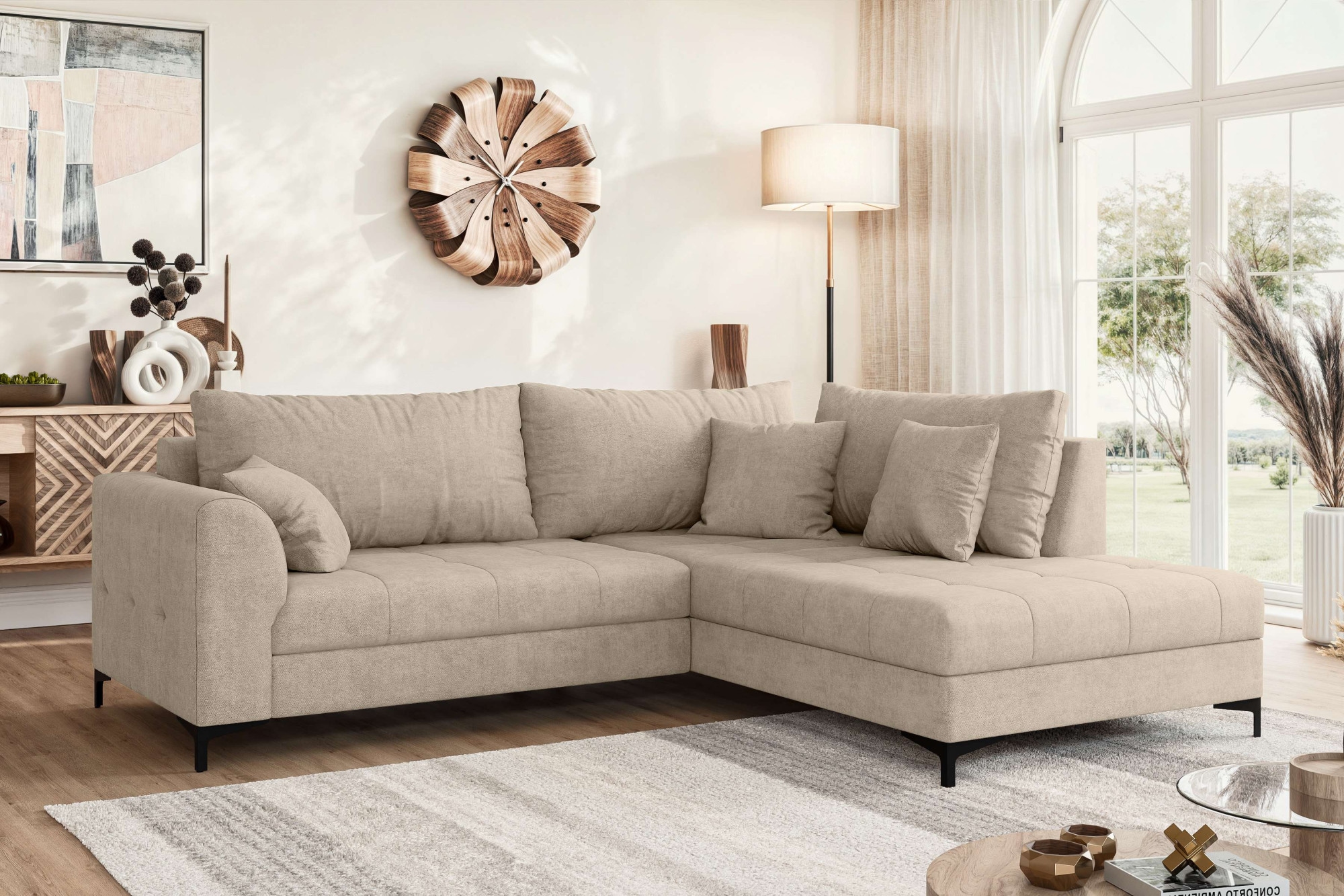 OTTO home Ecksofa "LEEVKE Design-Sofa mit Ottomane rechts/links bestellbar, günstig online kaufen