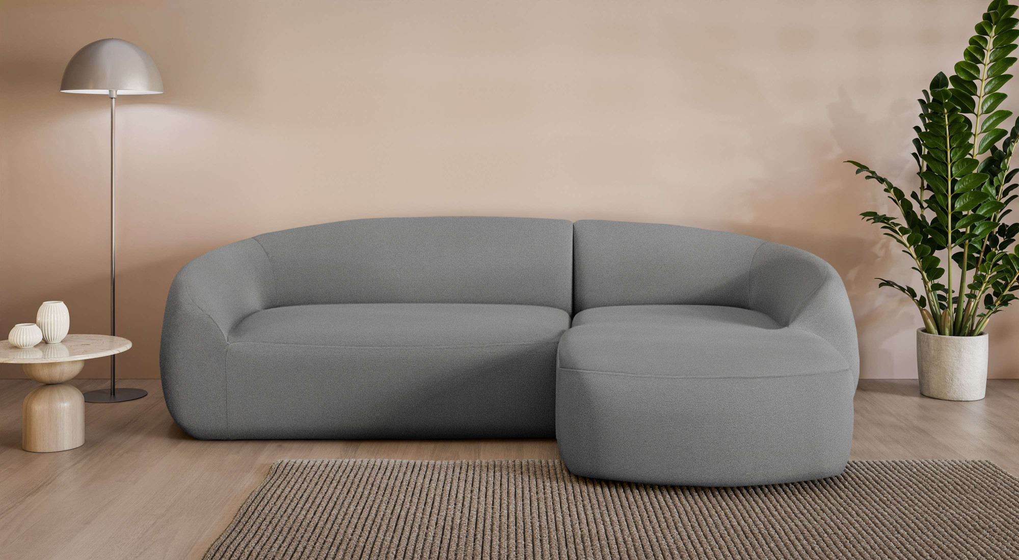 LeGer Home by Lena Gercke Ecksofa "YANI, L-Form, Designersofa, organische Form, Maße B/T/H: 255/170/81 cm" L-Form, Designersofa, organische Form, Maße B/T/H: 255/170/81 cm
