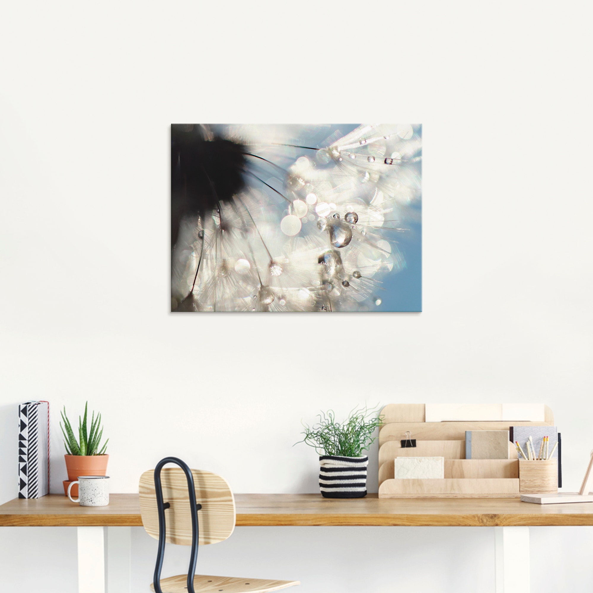 Artland Glasbild »Pusteblume Engelflügel«, Blumen, (1 St.), in verschiedenen Größen