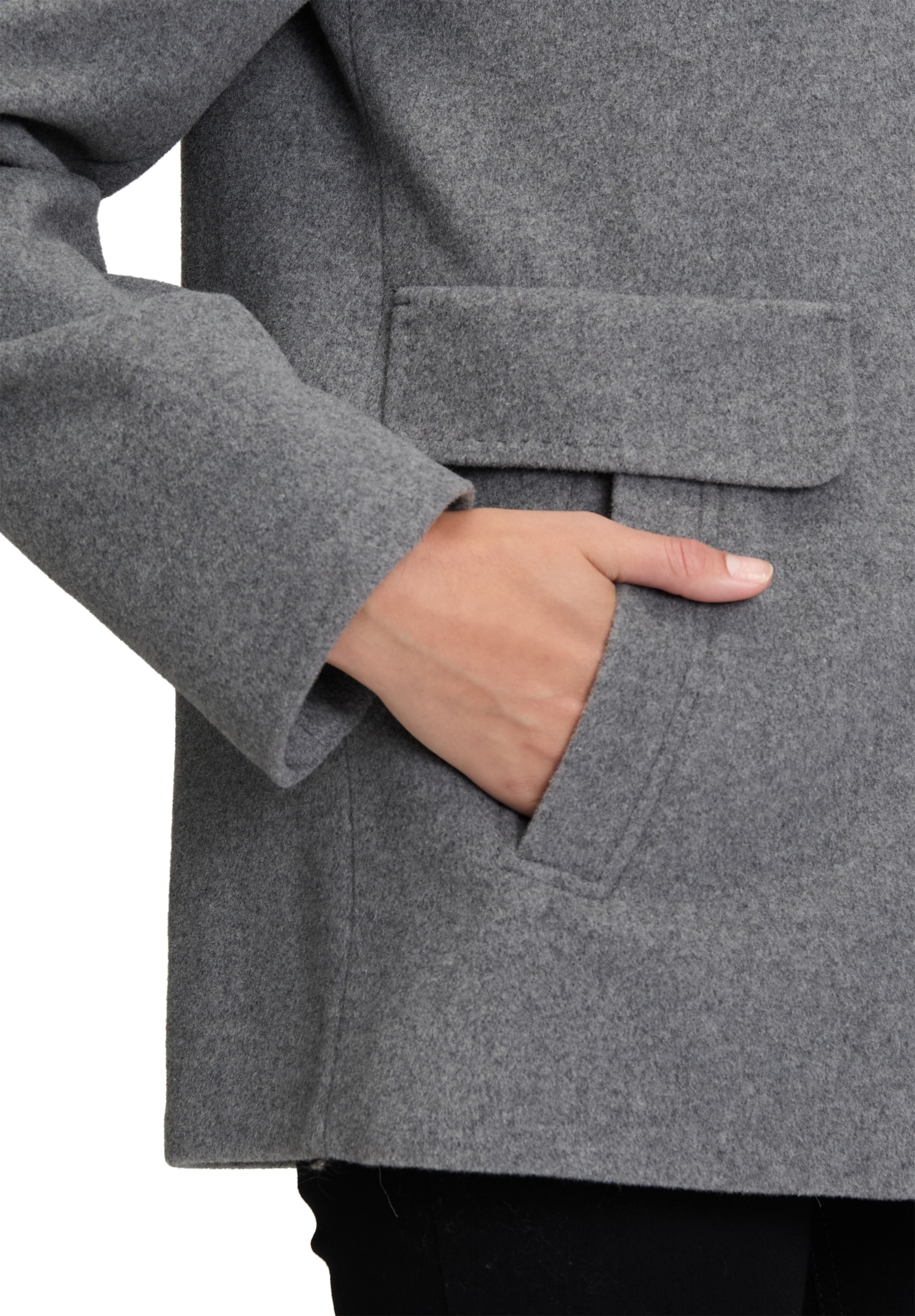 Gil Bret Wolljacke ohne Kapuze mit Taschen