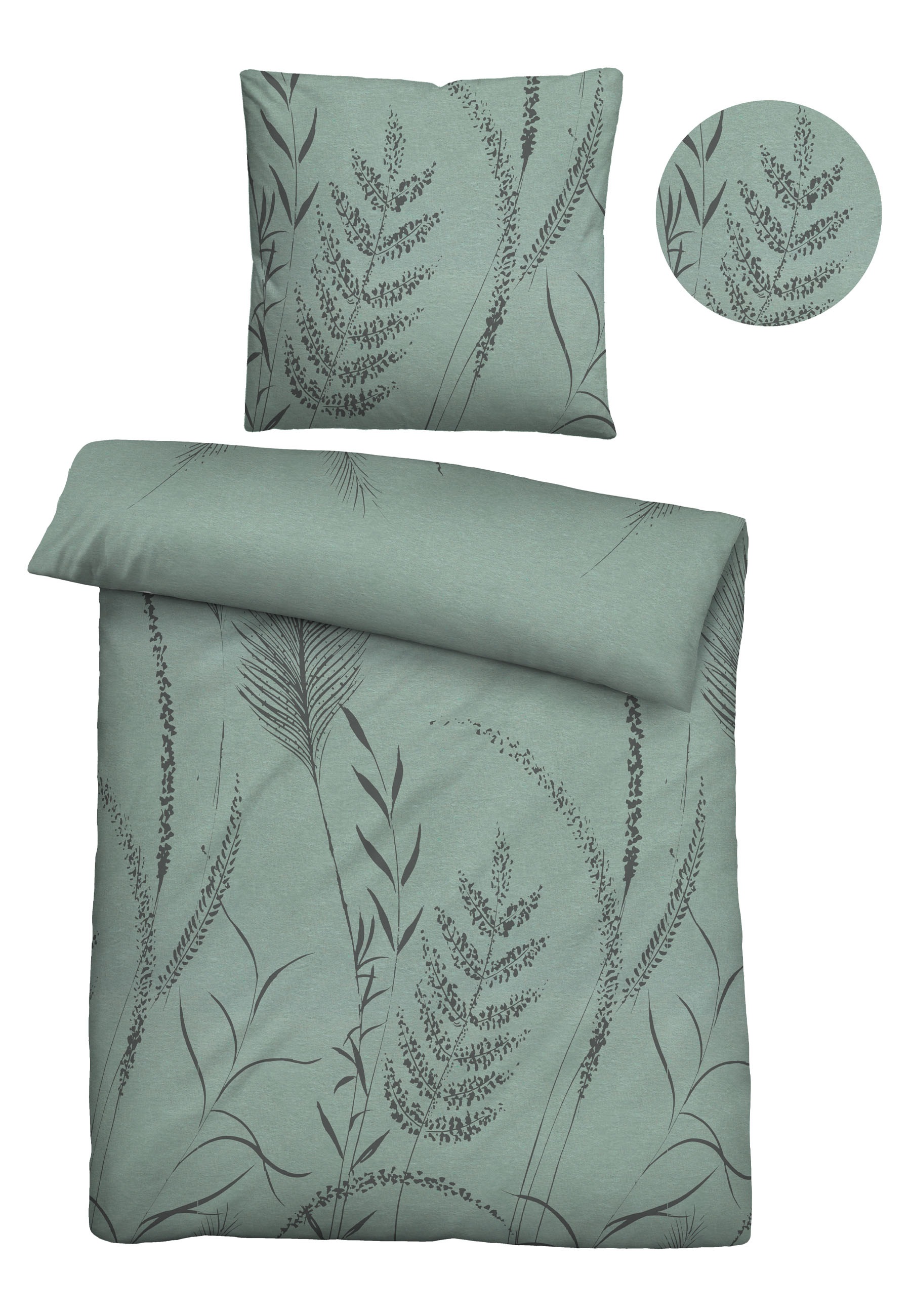 Biberna Bettwäsche "0840518" 2 Stk. tlg. kuschelig warm, samtweich, Melange günstig online kaufen